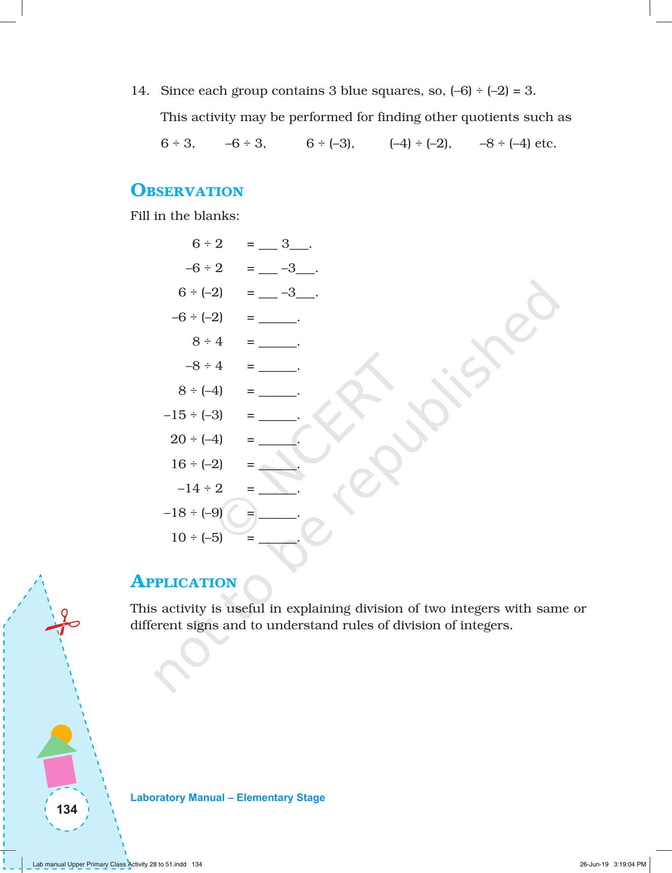 NCERT Laboratory Manuals for Class VI to VIII: Mathematics - Activities for VI to VIII (28- 51) - Page 6
