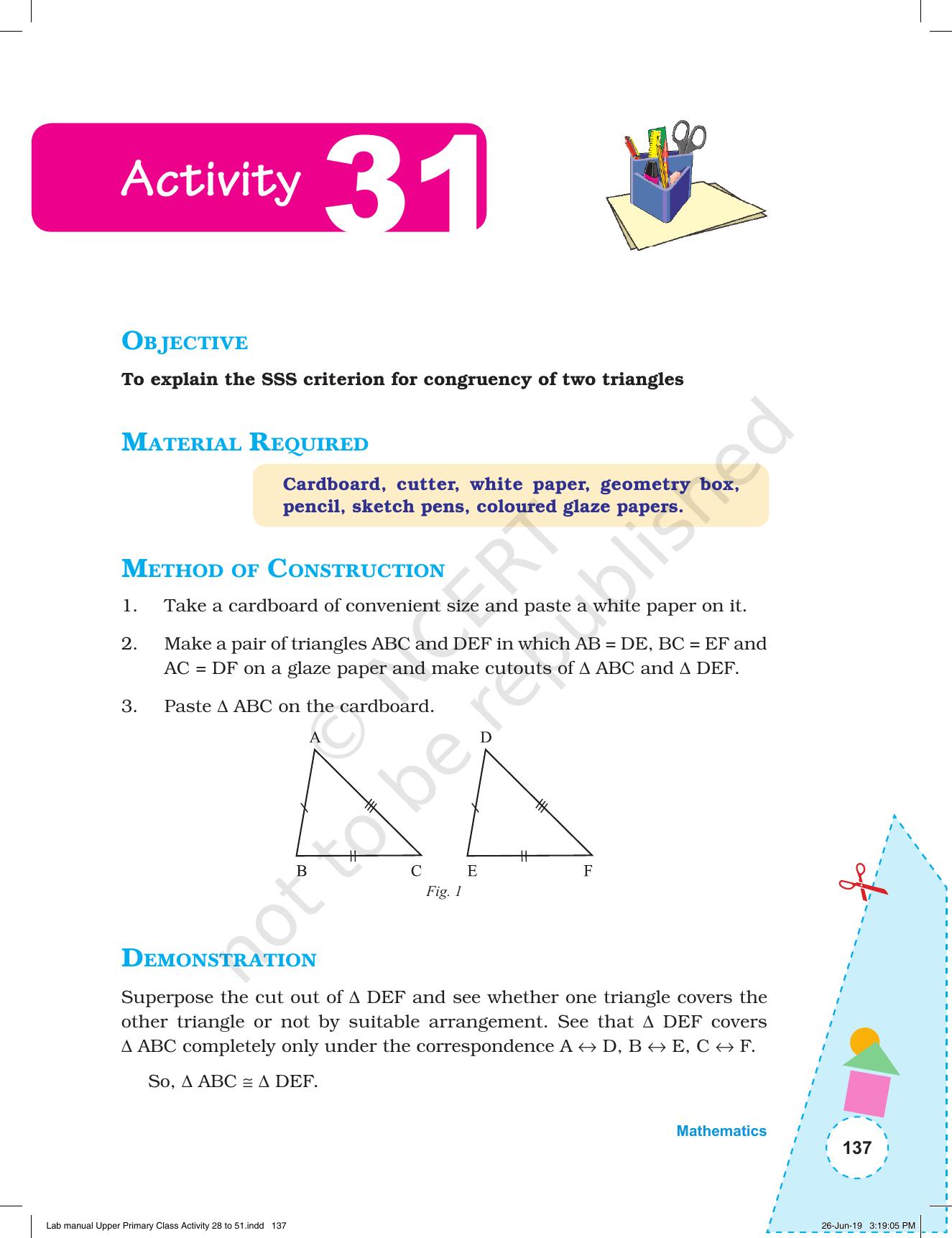 NCERT Laboratory Manuals for Class VI to VIII: Mathematics - Activities for VI to VIII (28- 51) - Page 9