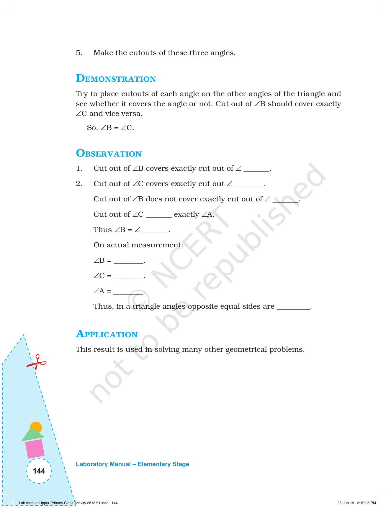 NCERT Laboratory Manuals for Class VI to VIII: Mathematics - Activities for VI to VIII (28- 51) - Page 16