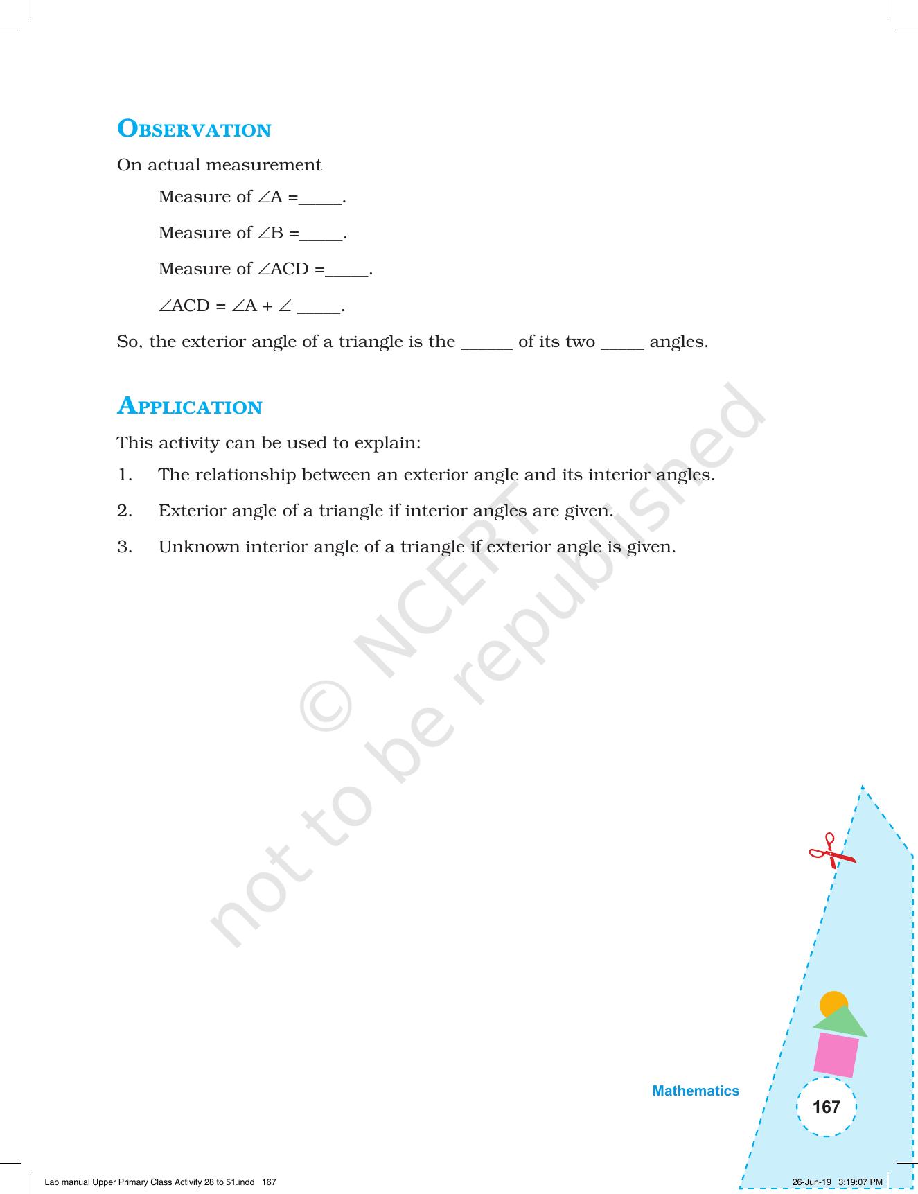 NCERT Laboratory Manuals for Class VI to VIII: Mathematics - Activities for VI to VIII (28- 51) - Page 39