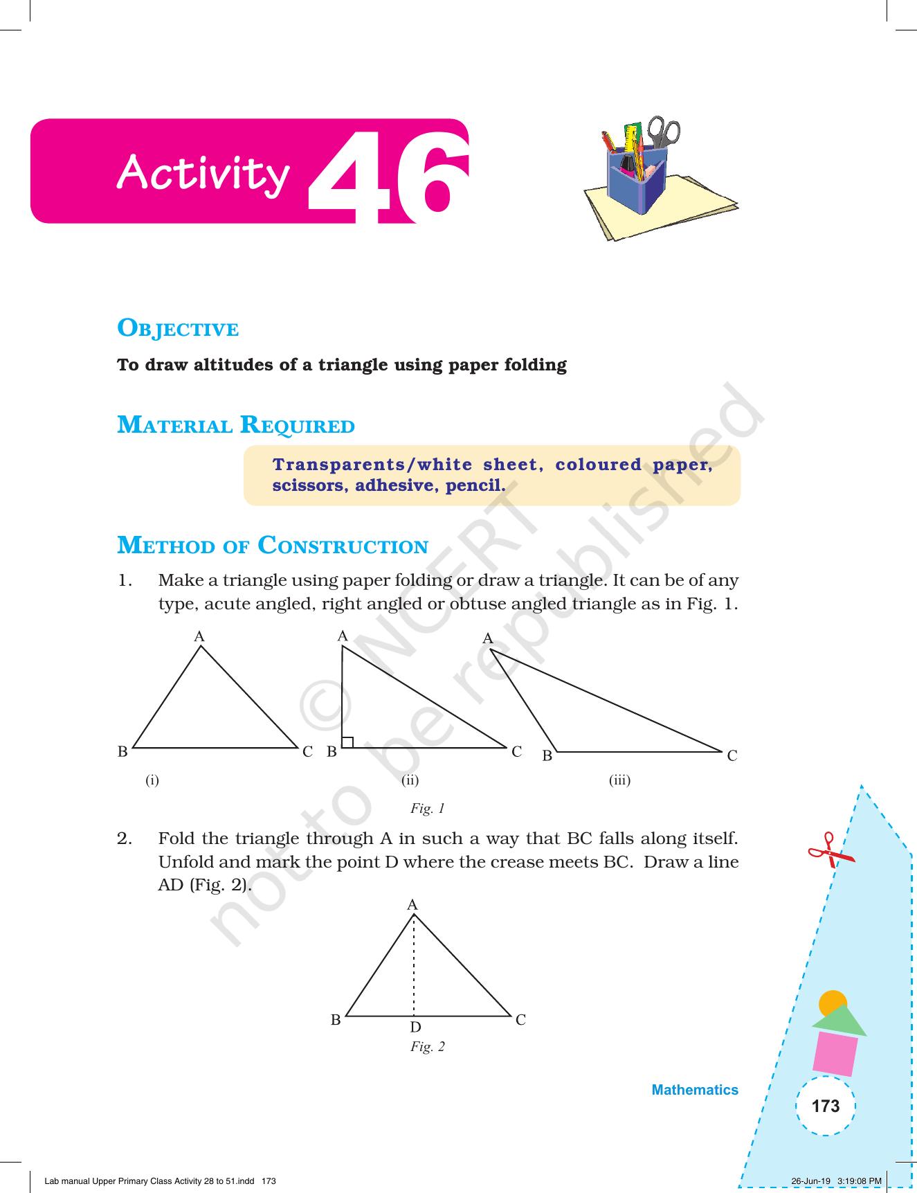NCERT Laboratory Manuals for Class VI to VIII: Mathematics - Activities for VI to VIII (28- 51) - Page 45