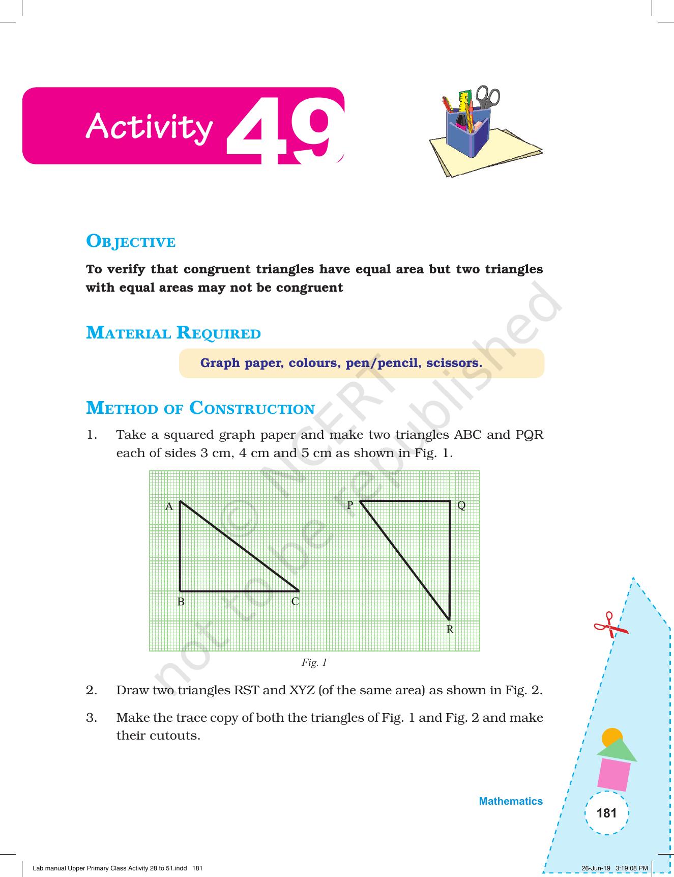 NCERT Laboratory Manuals for Class VI to VIII: Mathematics - Activities for VI to VIII (28- 51) - Page 53