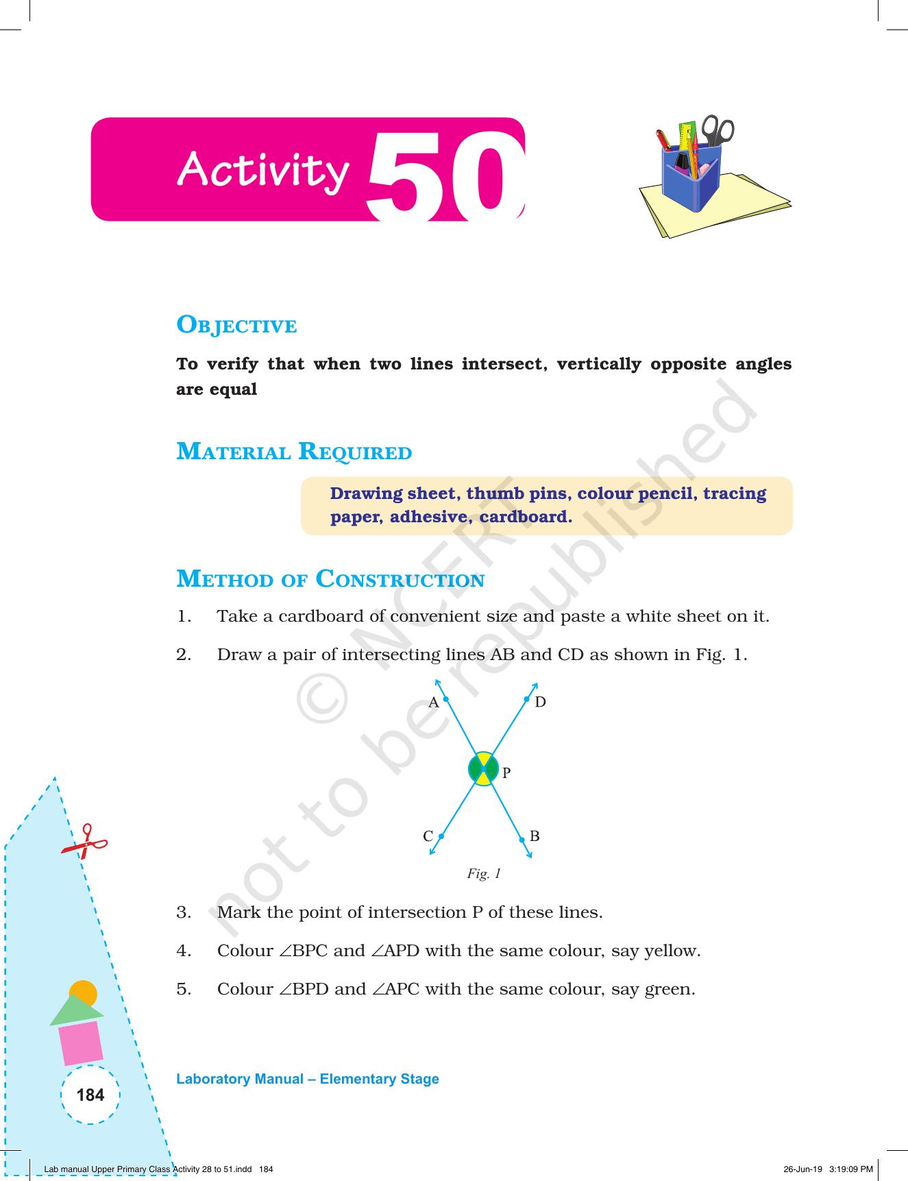 NCERT Laboratory Manuals for Class VI to VIII: Mathematics - Activities for VI to VIII (28- 51) - Page 56