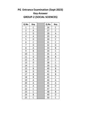 Mysore University PG Entrance Exam 2023: Group-2 (Social Sciences) Answer Key