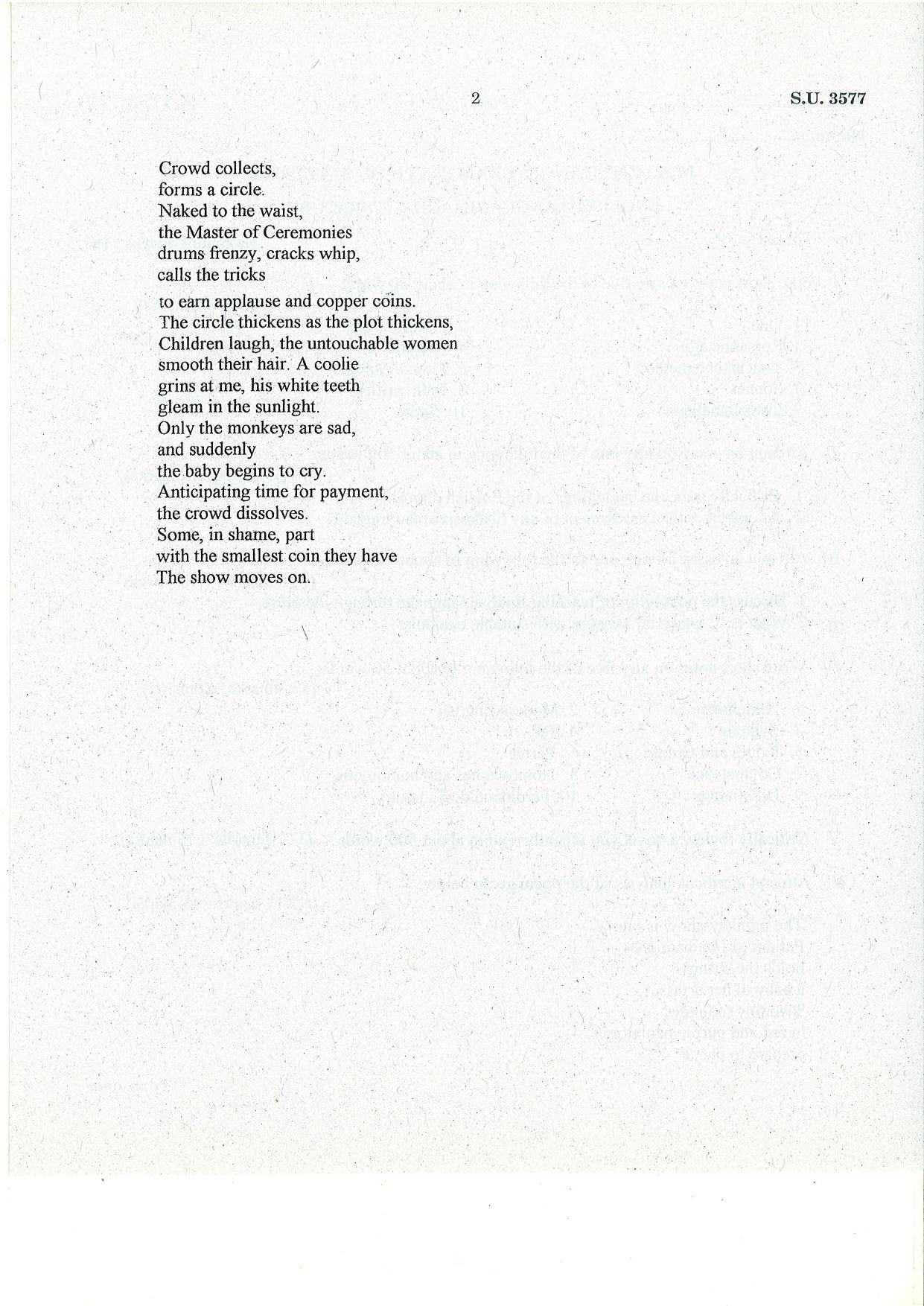SSUS Entrance Exam English & Literature 2022 Question Paper - Page 1
