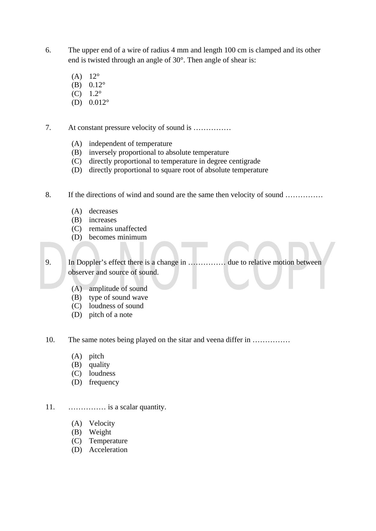 CUSAT CAT 2021 Forensic Science Question Paper - Page 2