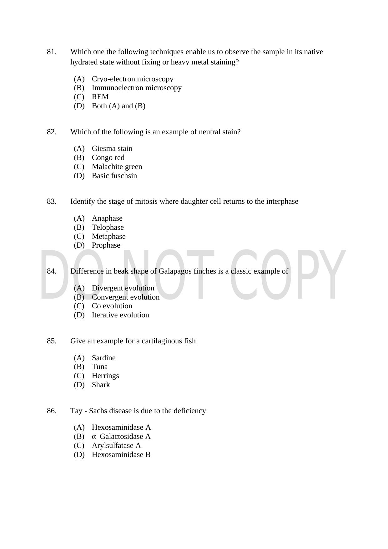 CUSAT CAT 2021 Forensic Science Question Paper - Page 16