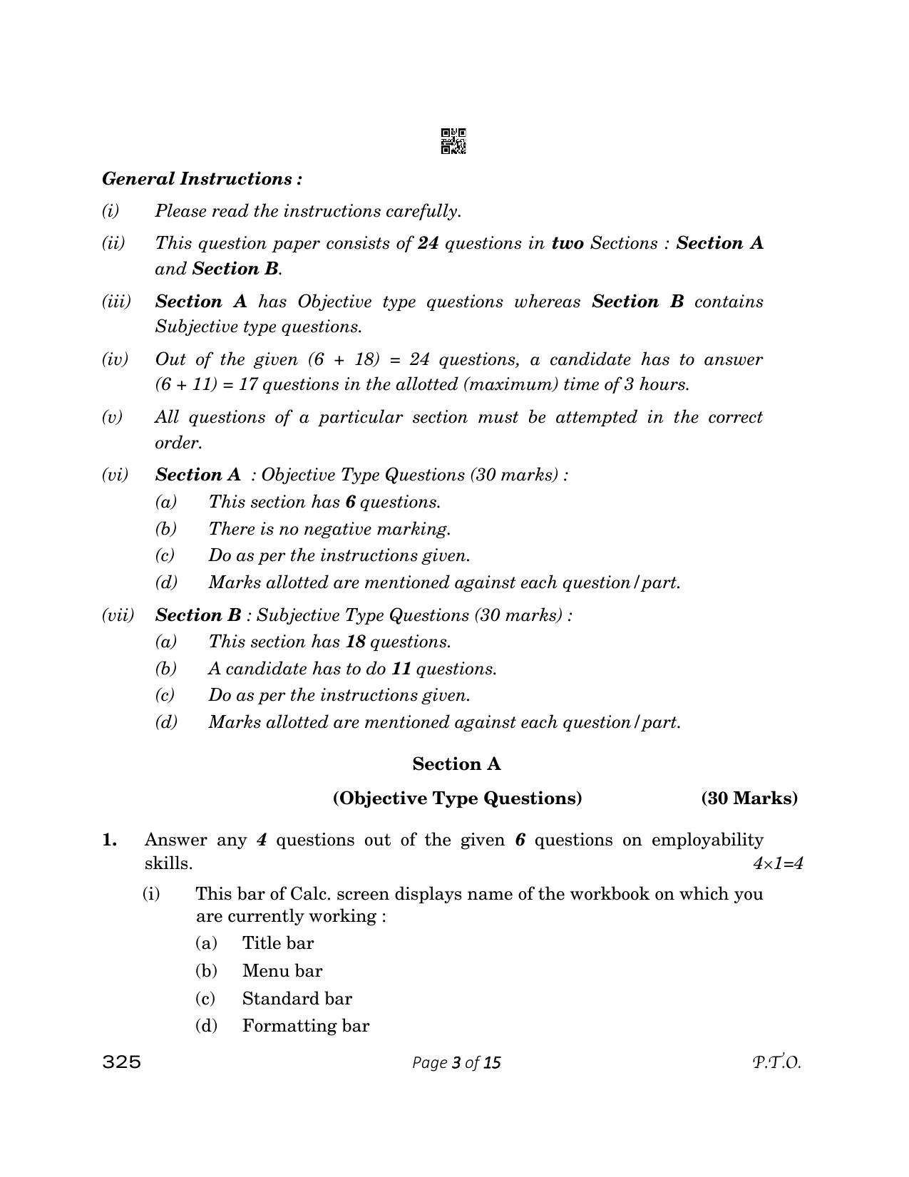 CBSE Class 12 325 Retail 2023 Question Paper - Page 3