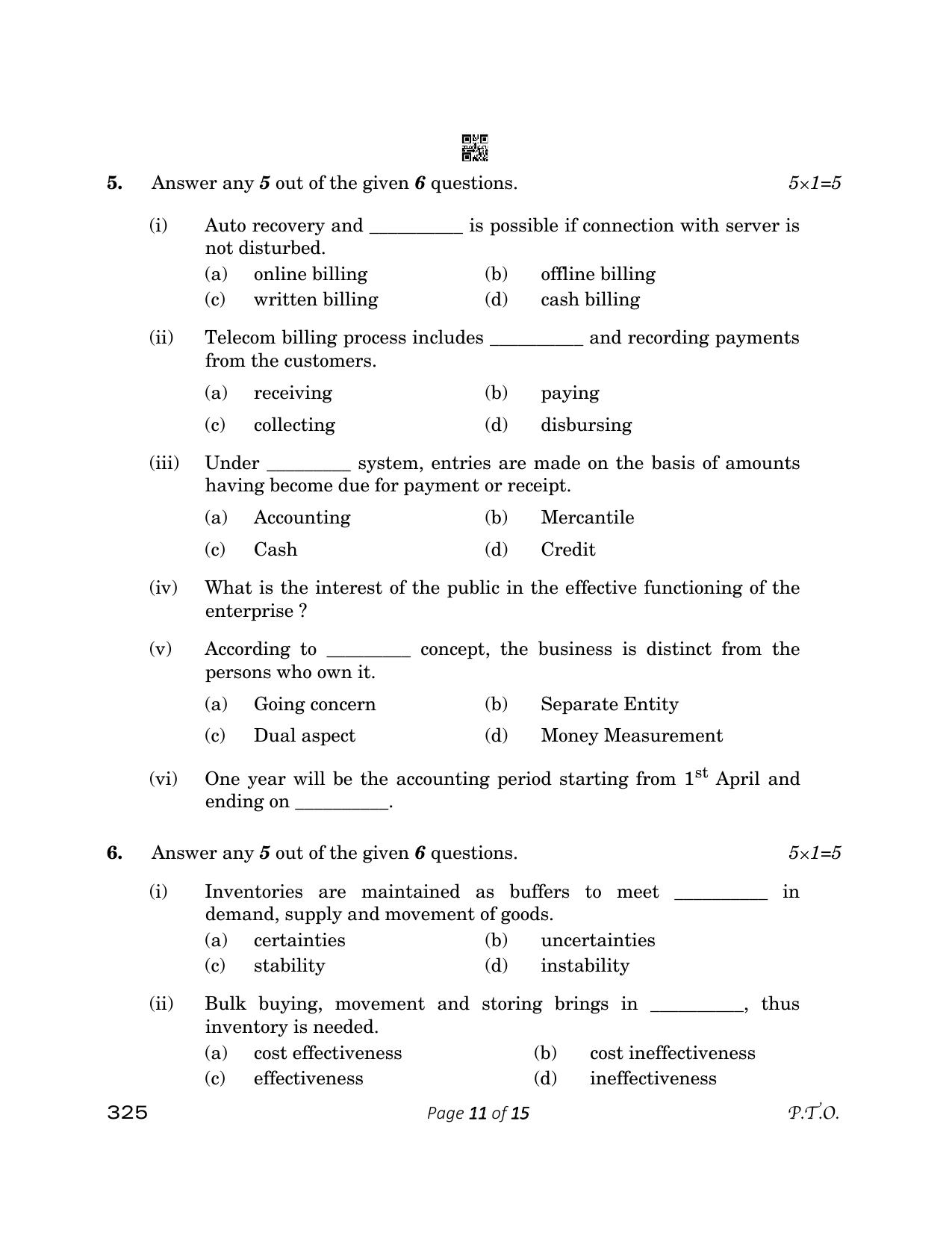 CBSE Class 12 325 Retail 2023 Question Paper - Page 11