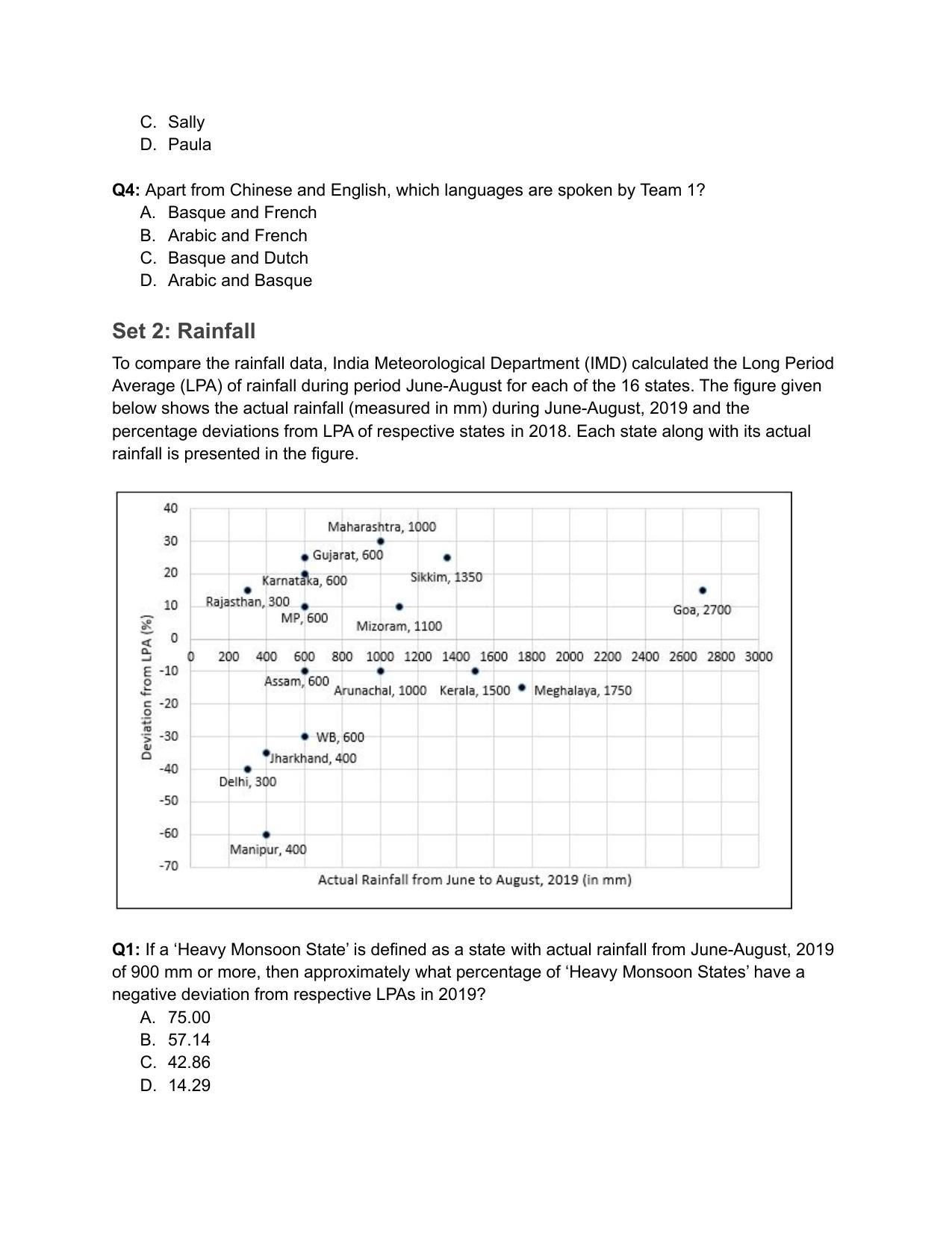 CAT 2019 CAT DILR Slot 2 Question Paper - Page 2