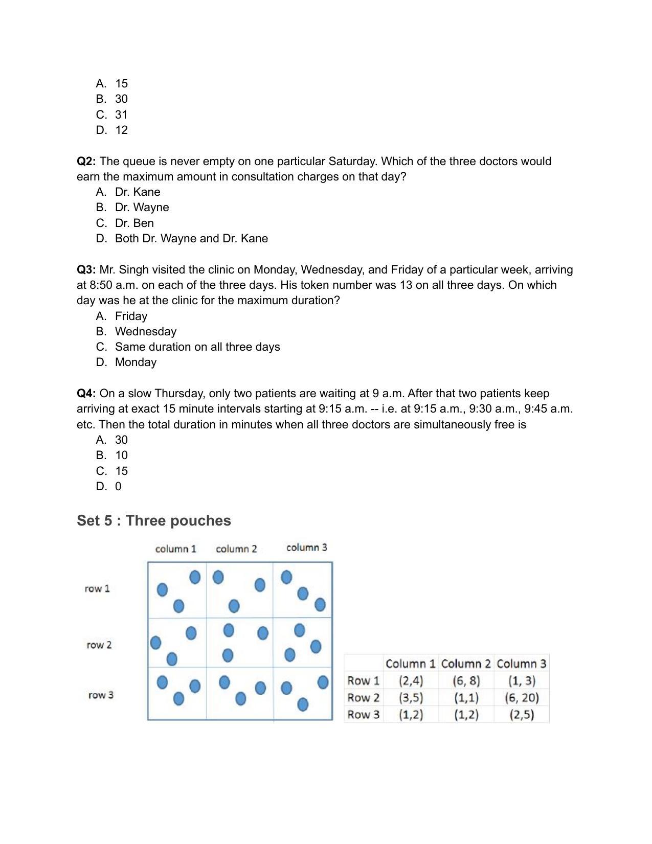 CAT 2019 CAT DILR Slot 2 Question Paper - Page 5