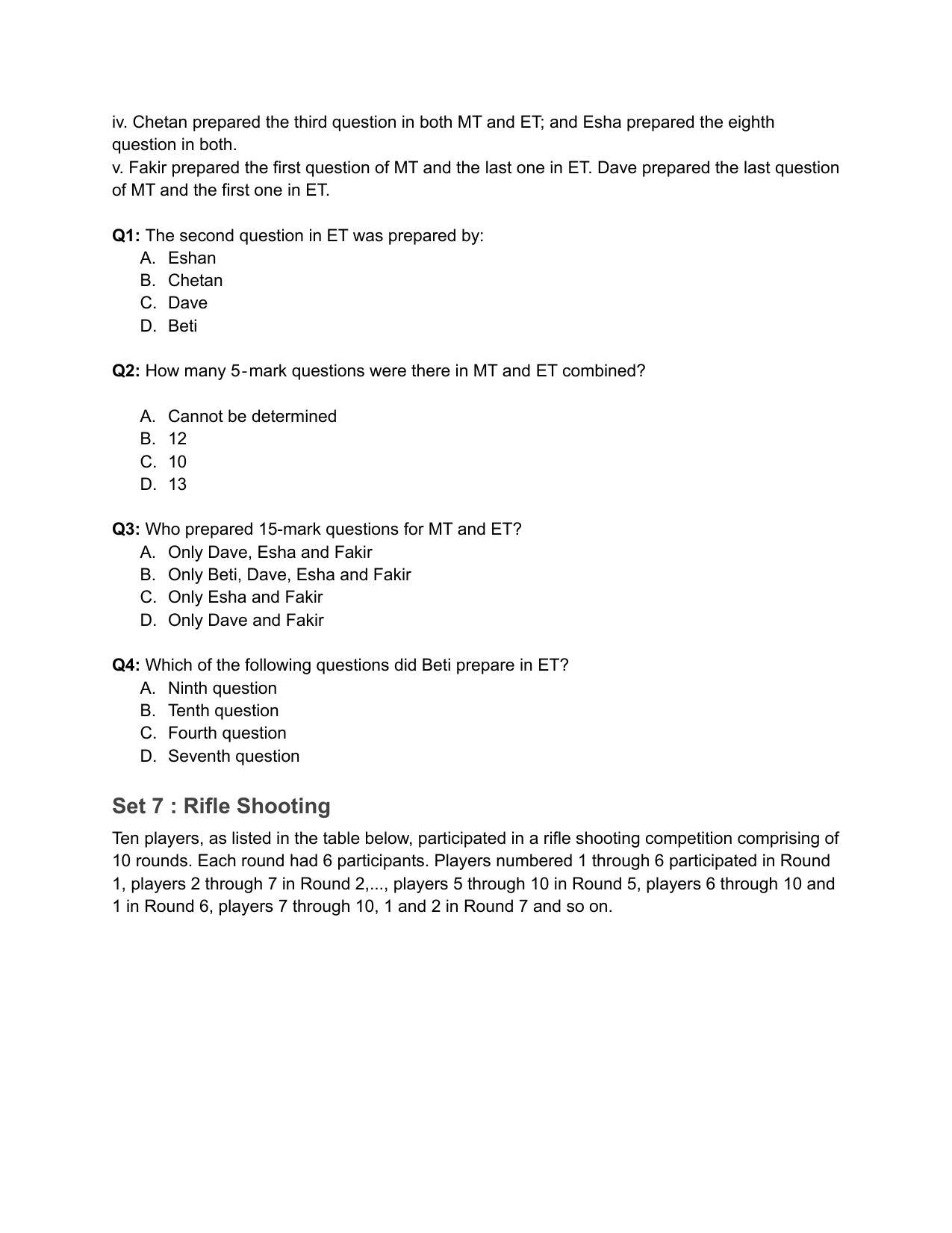 CAT 2019 CAT DILR Slot 2 Question Paper - Page 7