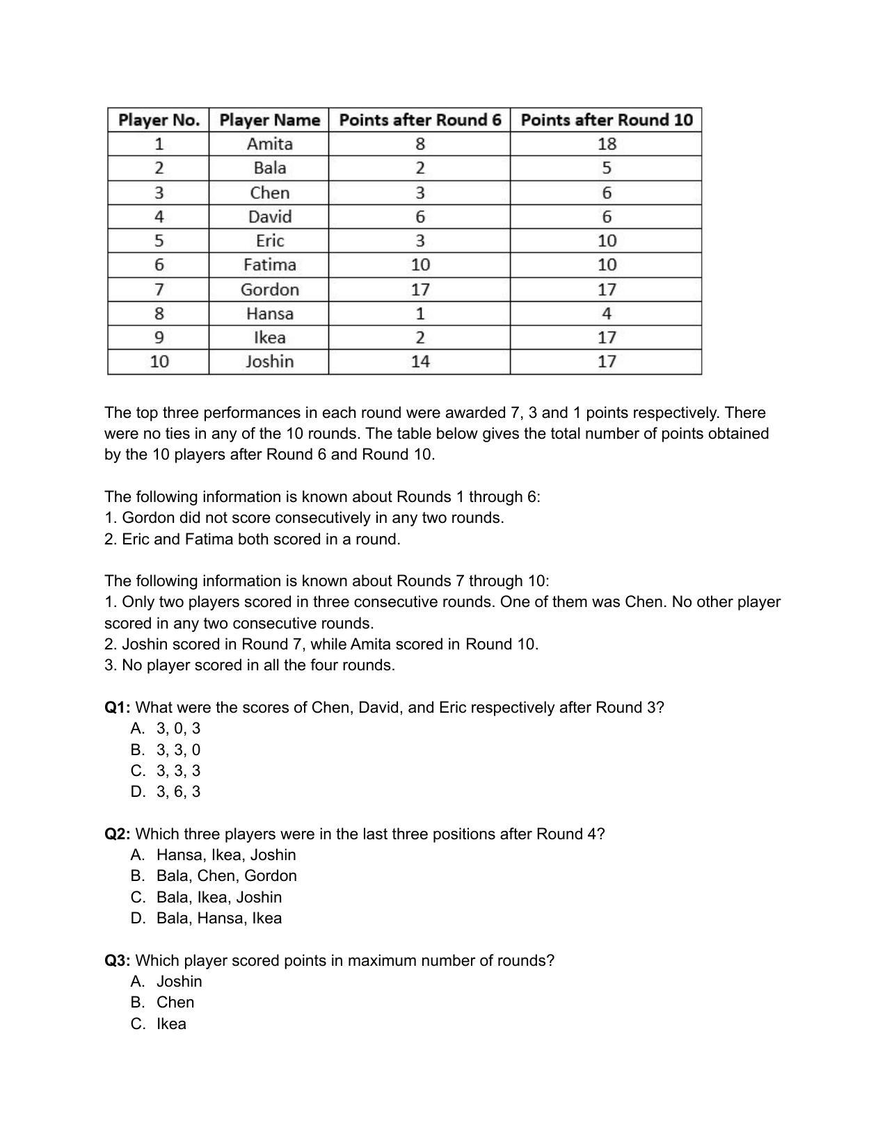 CAT 2019 CAT DILR Slot 2 Question Paper - Page 8