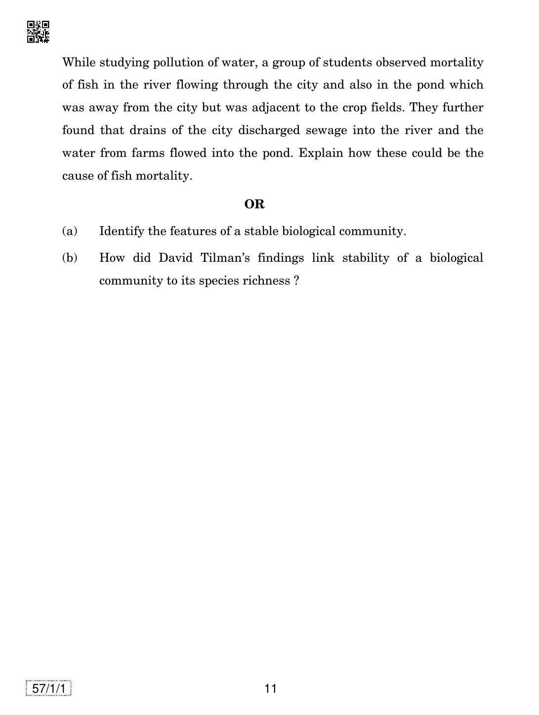 CBSE Class 12 57-1-1 BIOLOGY 2019 Compartment Question Paper - Page 11