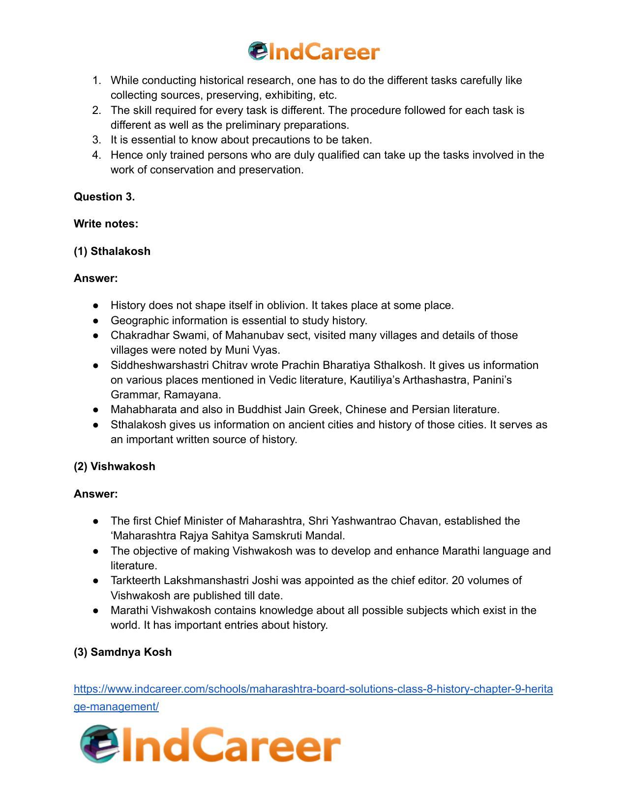 Maharashtra Board Solutions Class 8-History: Chapter 9- Heritage Management - Page 4