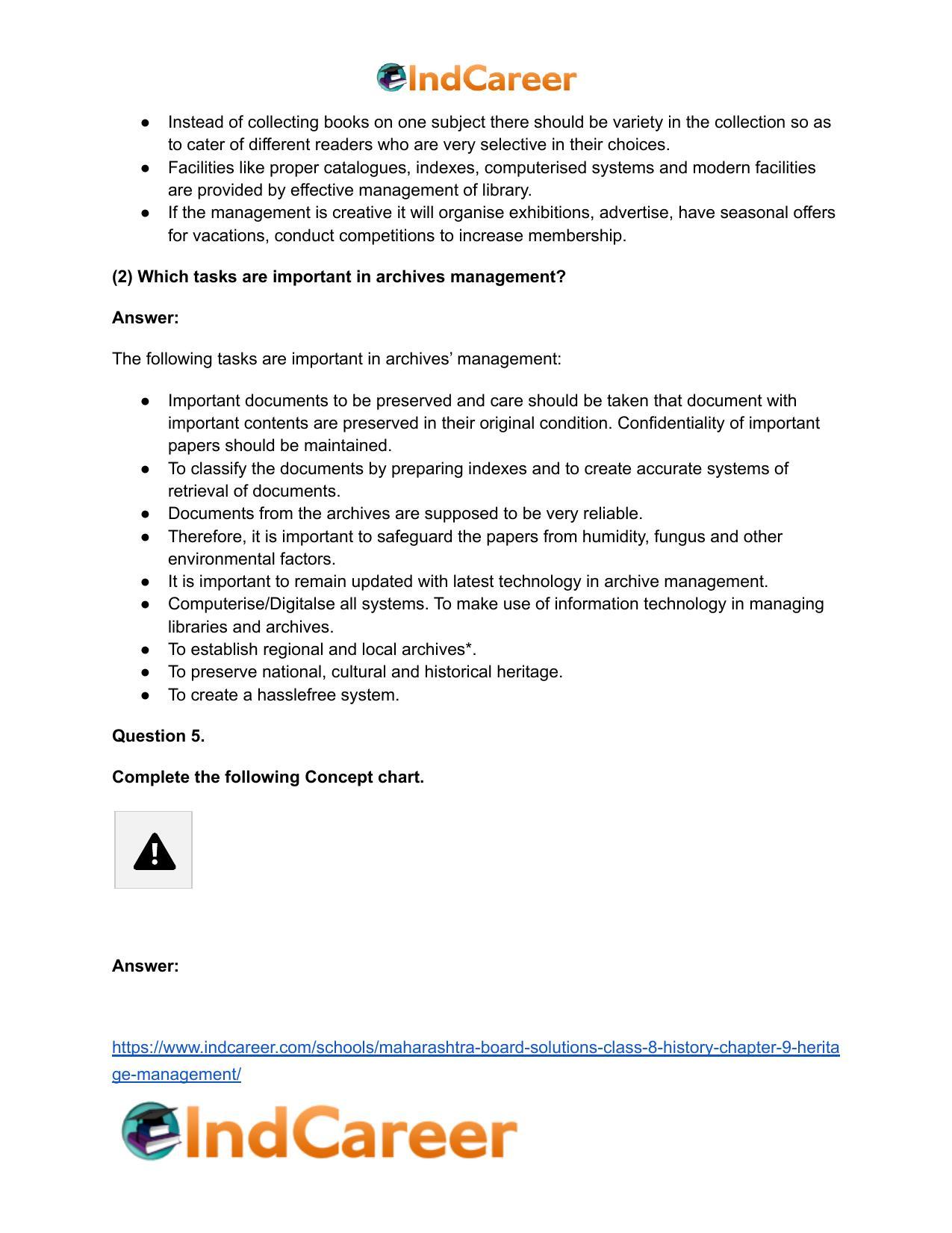 Maharashtra Board Solutions Class 8-History: Chapter 9- Heritage Management - Page 6