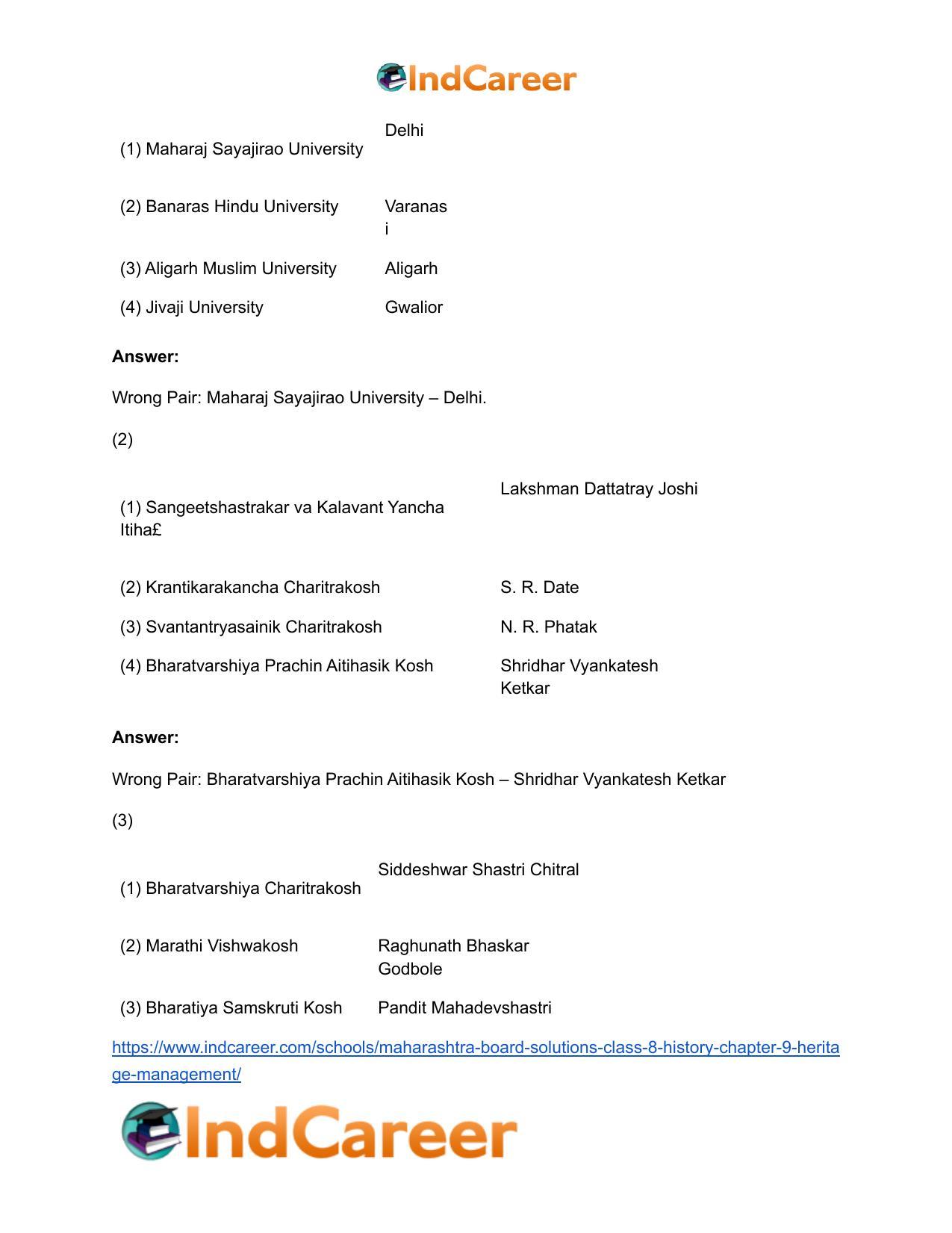 Maharashtra Board Solutions Class 8-History: Chapter 9- Heritage Management - Page 12