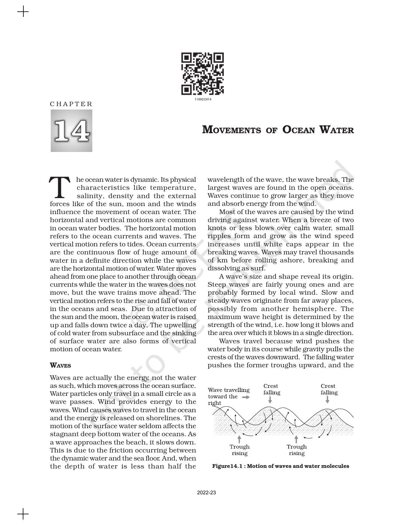 NCERT Book for Class 11 Geography (Part-I) Chapter 14 Movements of Ocean Water - Page 1
