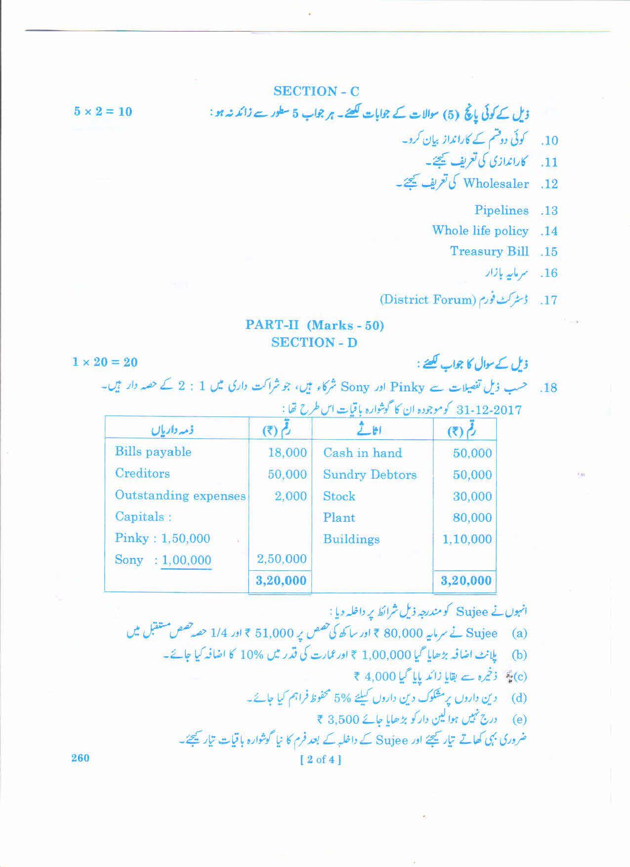 AP Inter 2nd Year COMMERCE-II (UM) March-2020-General Question Paper - Page 2