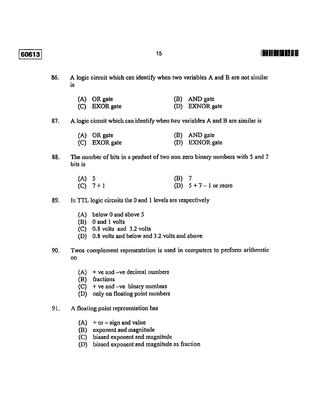 CUSAT CAT 2013 Electronic Science Question Paper - Page 16