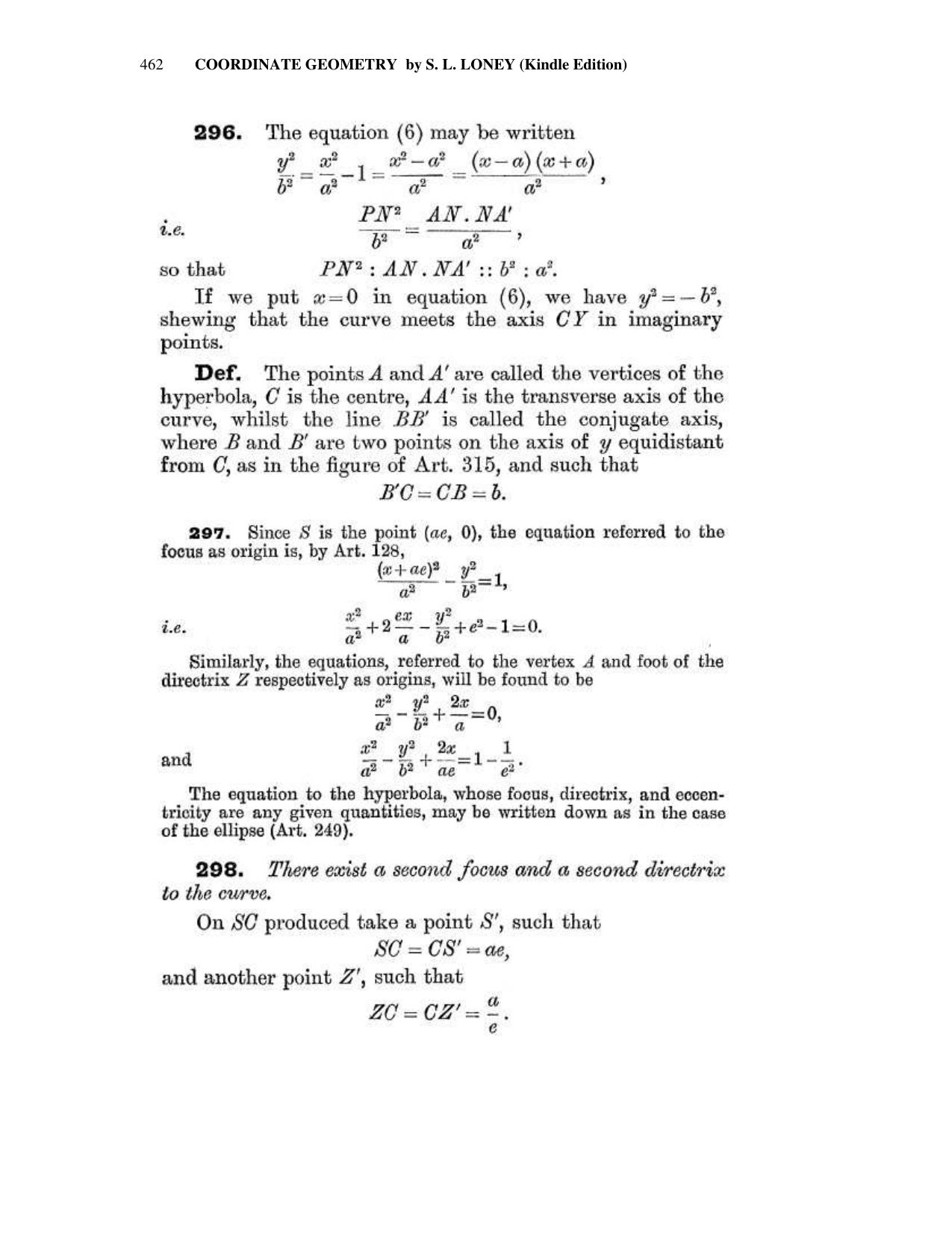 Chapter 13: The Hyperbola - SL Loney Solutions: The Elements of Coordinate Geometry - Page 3
