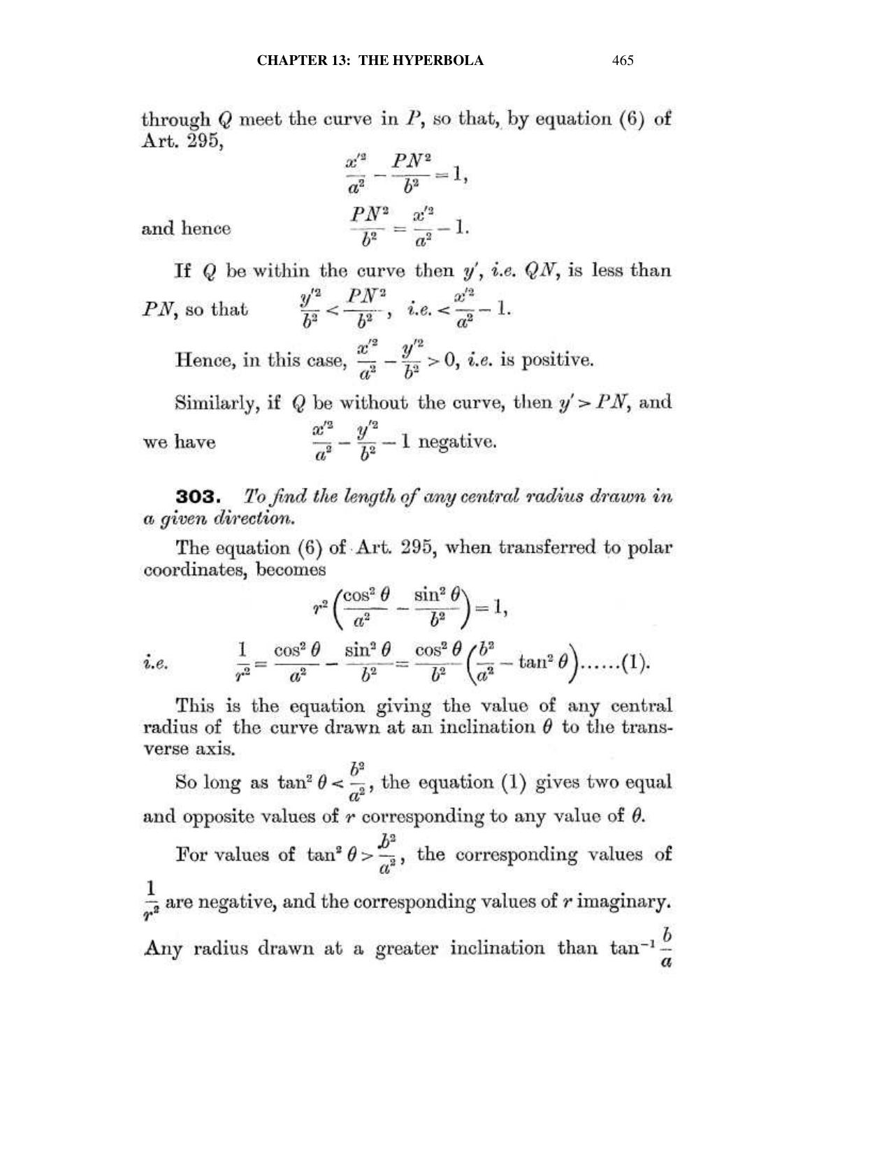 Chapter 13: The Hyperbola - SL Loney Solutions: The Elements of Coordinate Geometry - Page 6