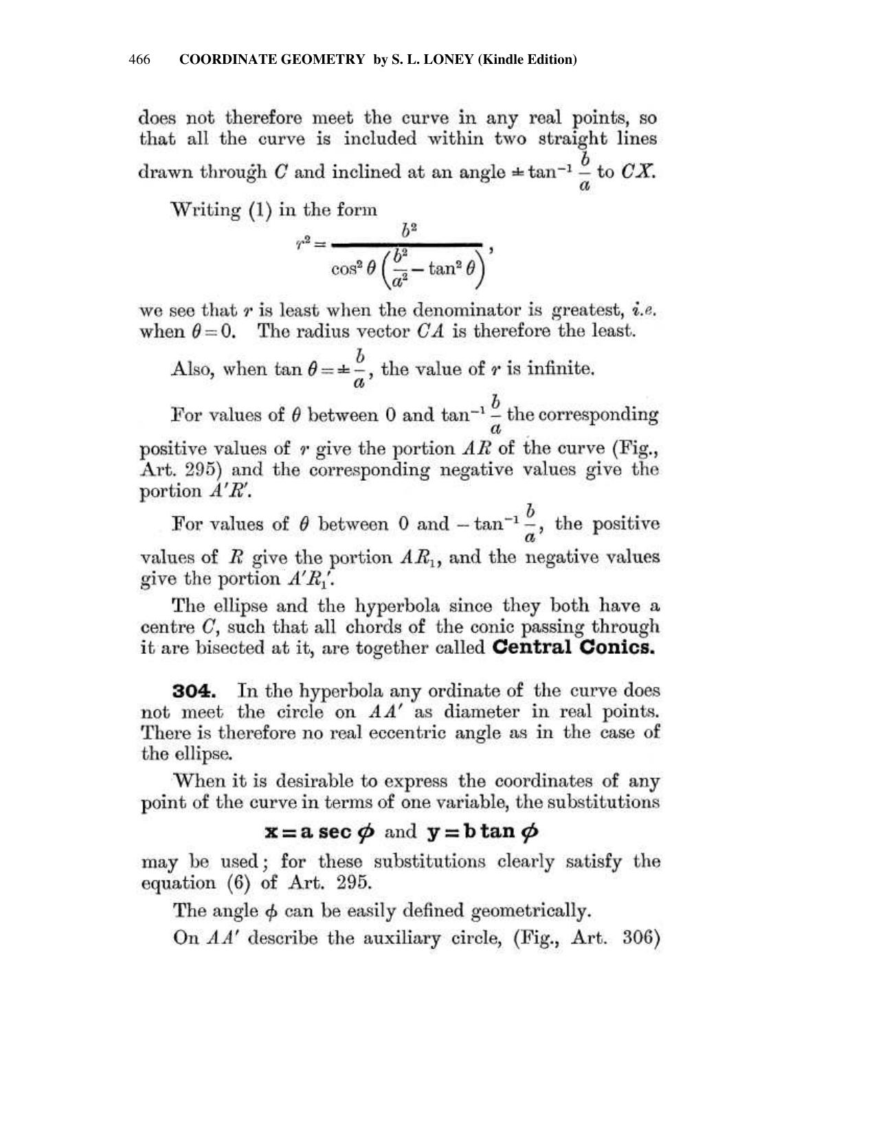 Chapter 13: The Hyperbola - SL Loney Solutions: The Elements of Coordinate Geometry - Page 7