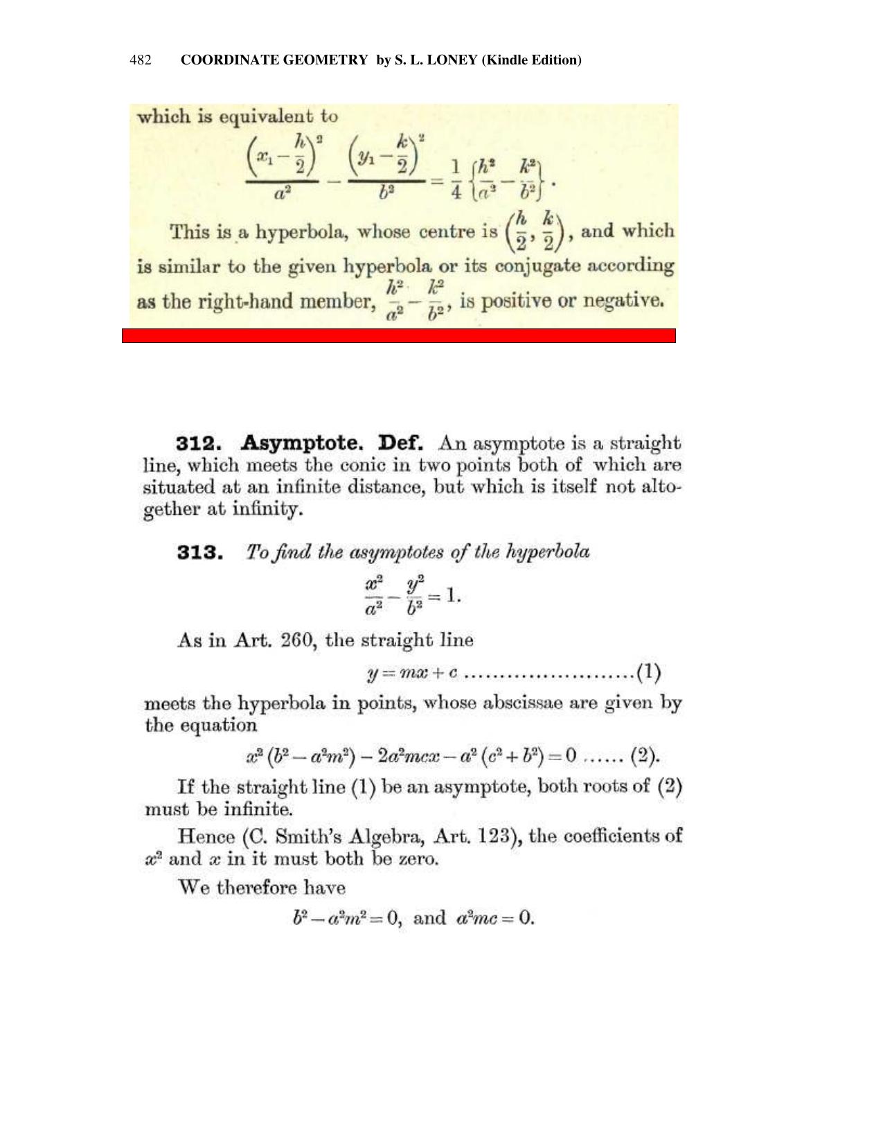 Chapter 13: The Hyperbola - SL Loney Solutions: The Elements of Coordinate Geometry - Page 23