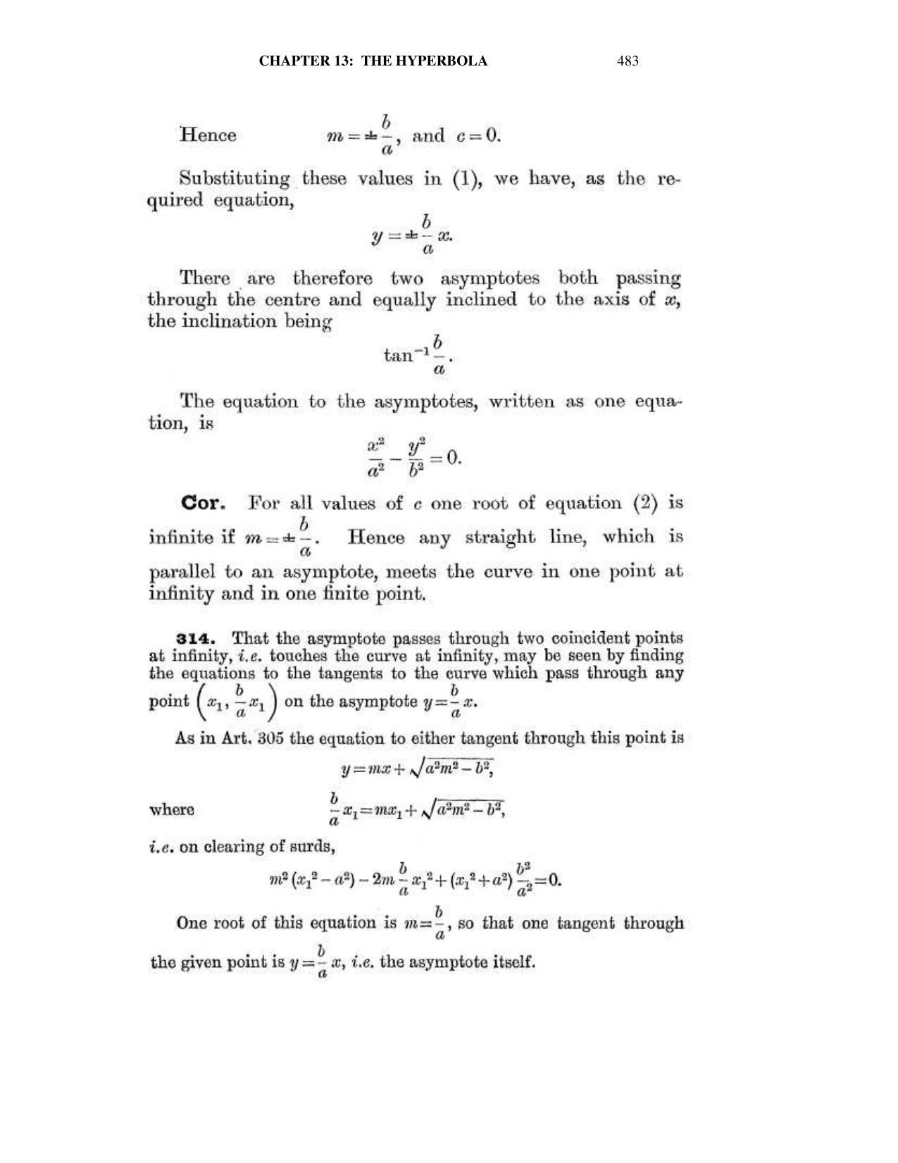 Chapter 13: The Hyperbola - SL Loney Solutions: The Elements of Coordinate Geometry - Page 24
