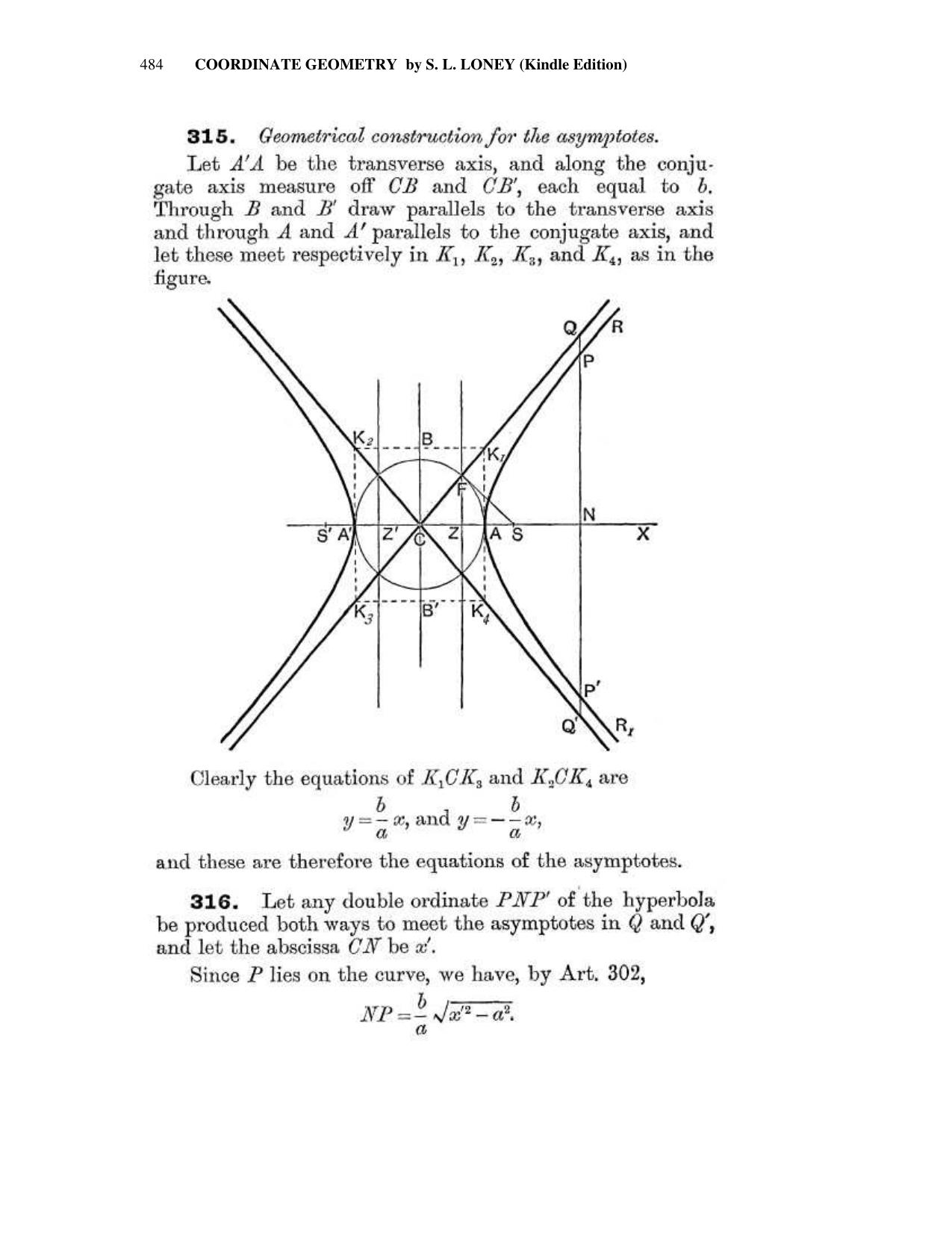 Chapter 13: The Hyperbola - SL Loney Solutions: The Elements of Coordinate Geometry - Page 25