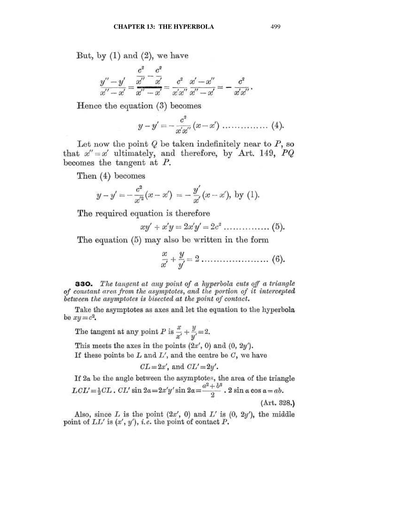 Chapter 13: The Hyperbola - SL Loney Solutions: The Elements of Coordinate Geometry - Page 40