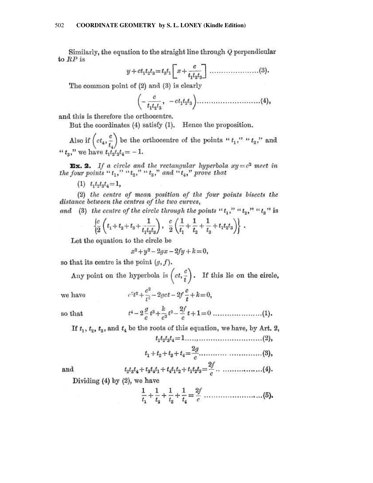 Chapter 13: The Hyperbola - SL Loney Solutions: The Elements of Coordinate Geometry - Page 43