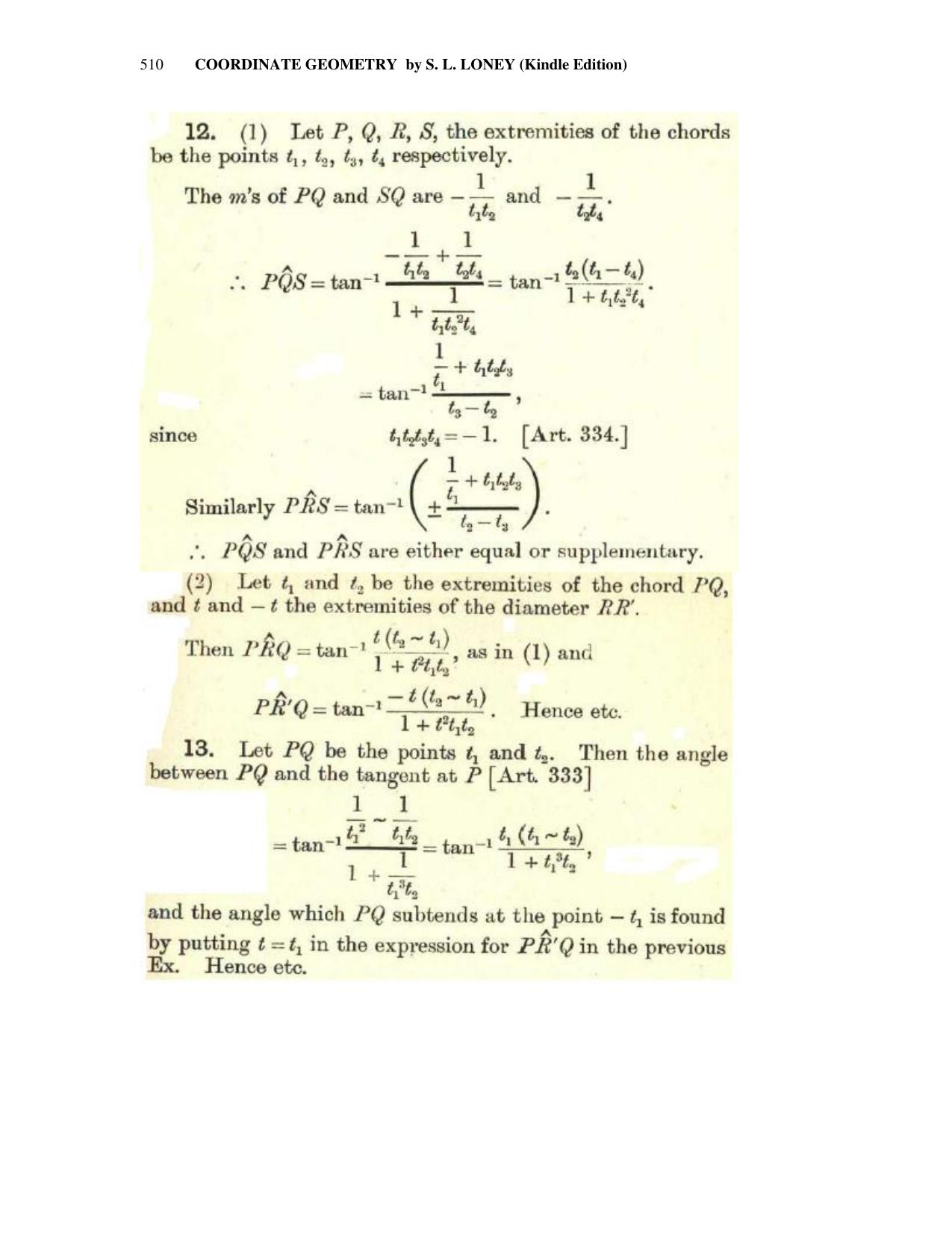 Chapter 13: The Hyperbola - SL Loney Solutions: The Elements of Coordinate Geometry - Page 51