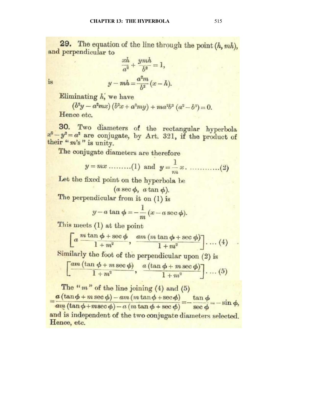 Chapter 13: The Hyperbola - SL Loney Solutions: The Elements of Coordinate Geometry - Page 56