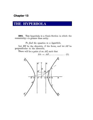 Chapter 13: The Hyperbola - SL Loney Solutions: The Elements of Coordinate Geometry