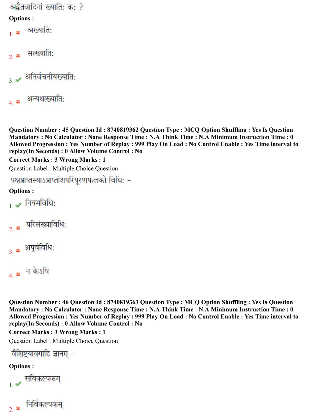 BHU RET Vedanta 2021 Question Paper - Page 26
