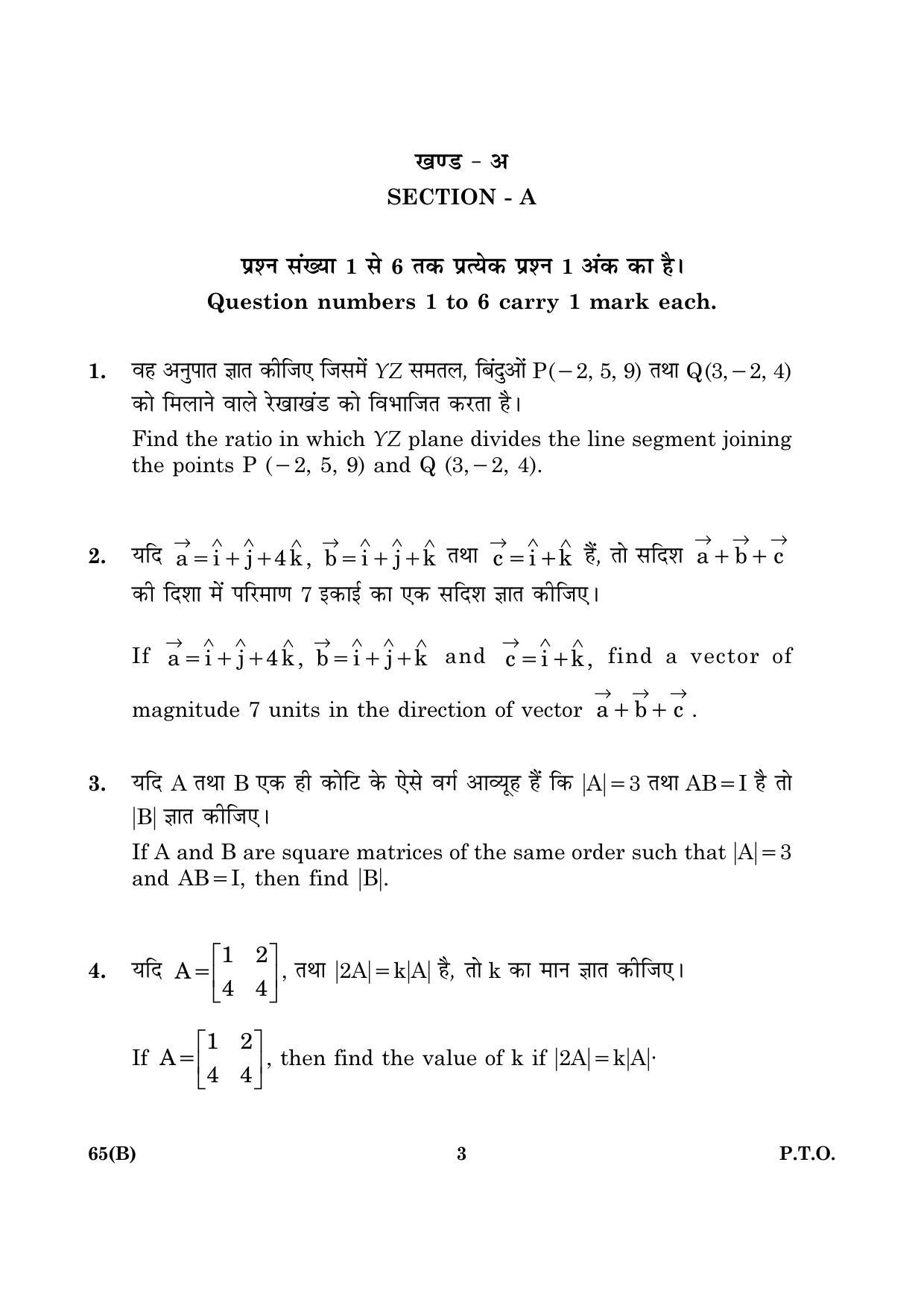 CBSE Class 12 065 B Mathematics (For Blind) 2016 Question Paper - Page 3