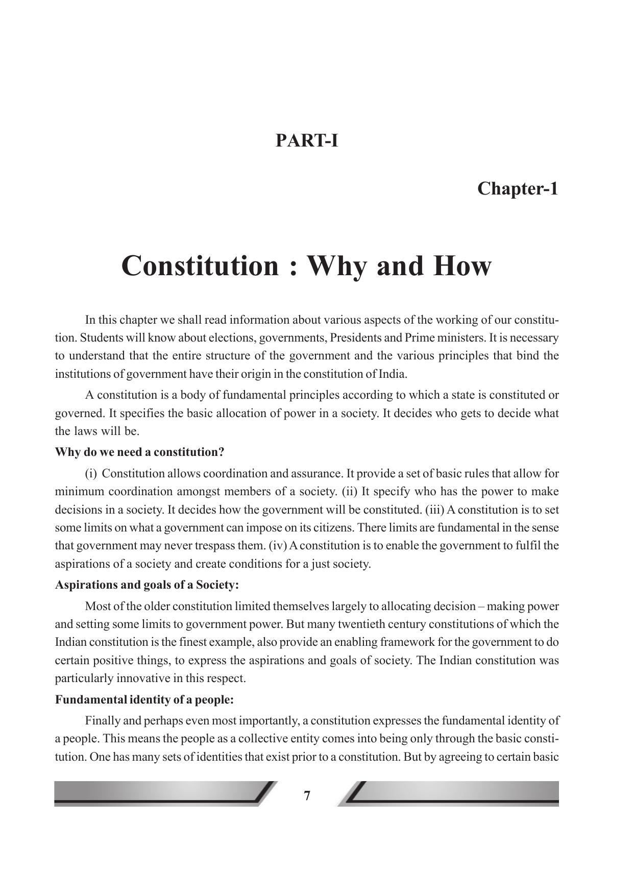Tripura Board Class 11 Political Science English Version Workbooks - Page 7