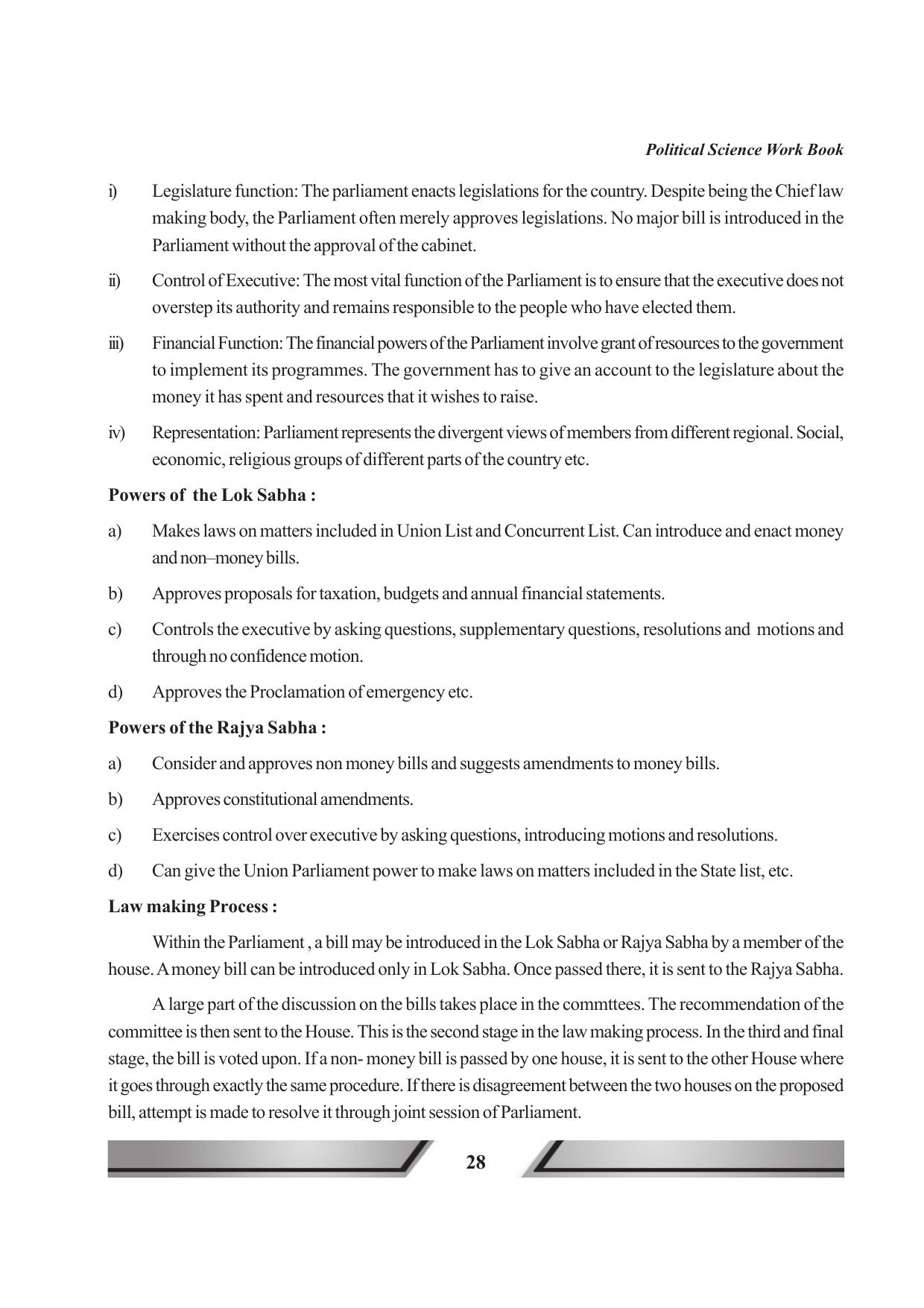 Tripura Board Class 11 Political Science English Version Workbooks - Page 28