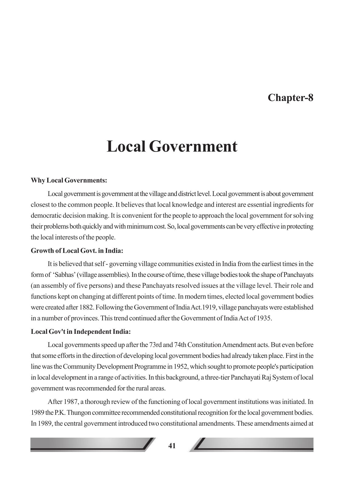 Tripura Board Class 11 Political Science English Version Workbooks - Page 41