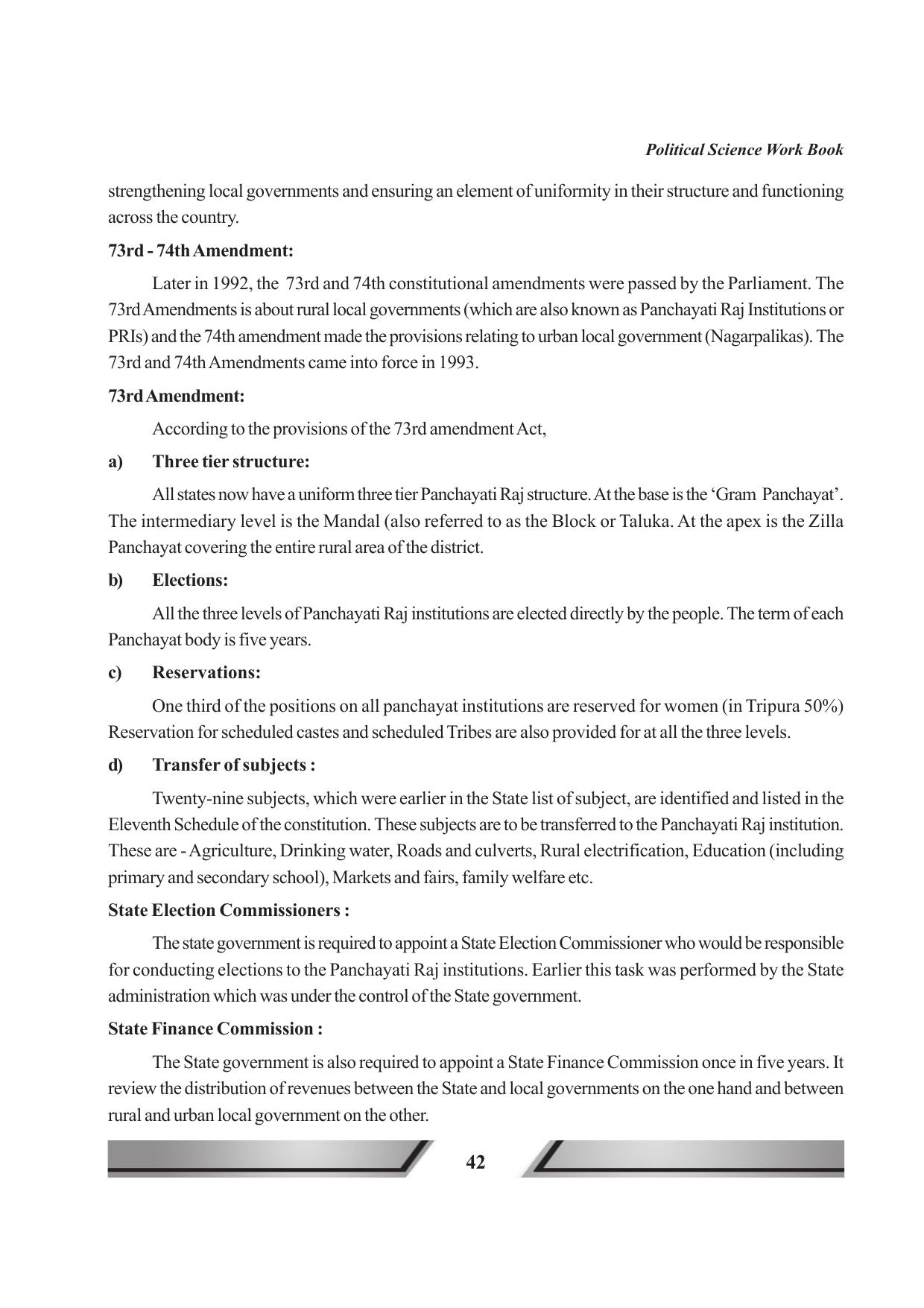 Tripura Board Class 11 Political Science English Version Workbooks - Page 42