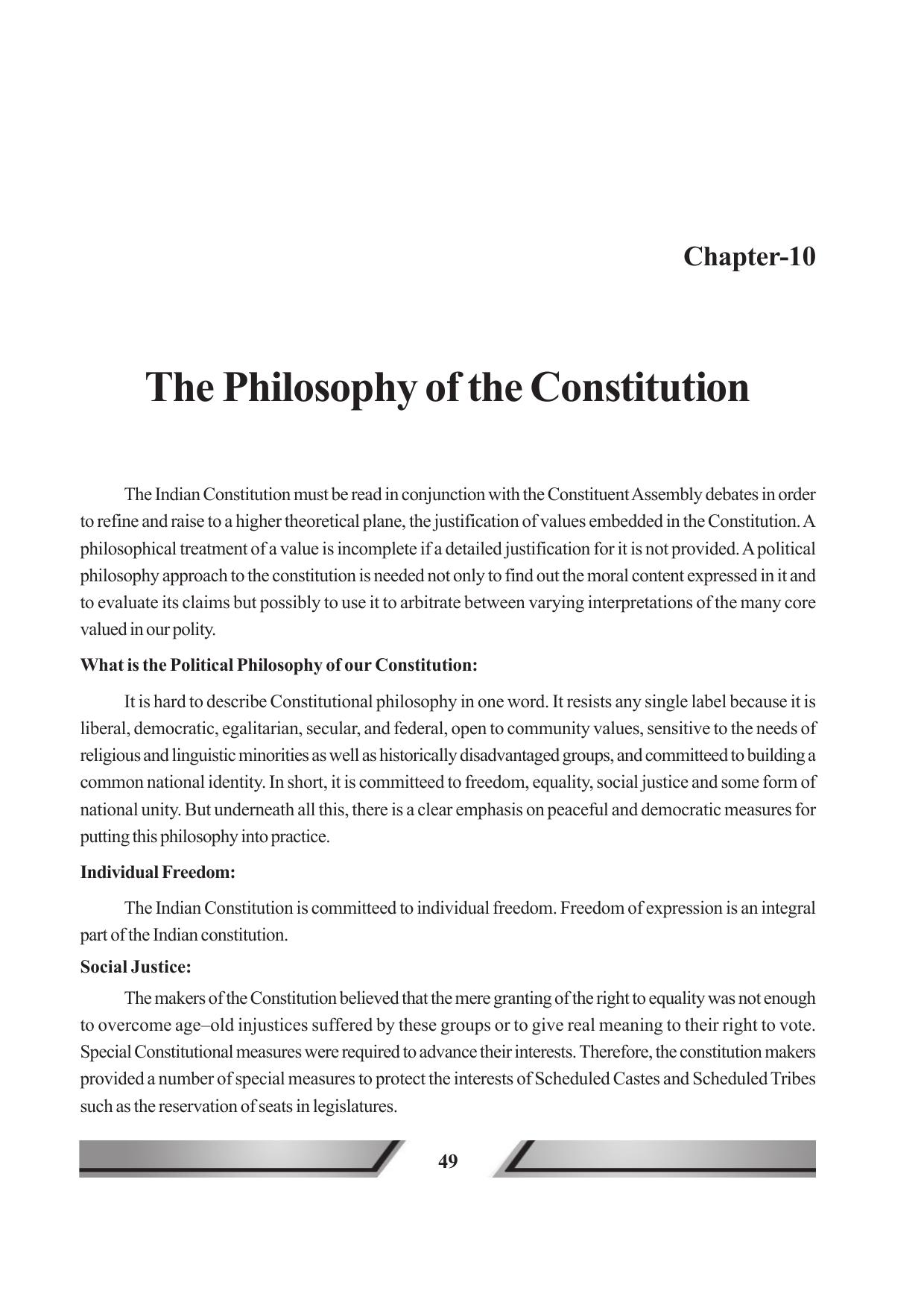 Tripura Board Class 11 Political Science English Version Workbooks - Page 49