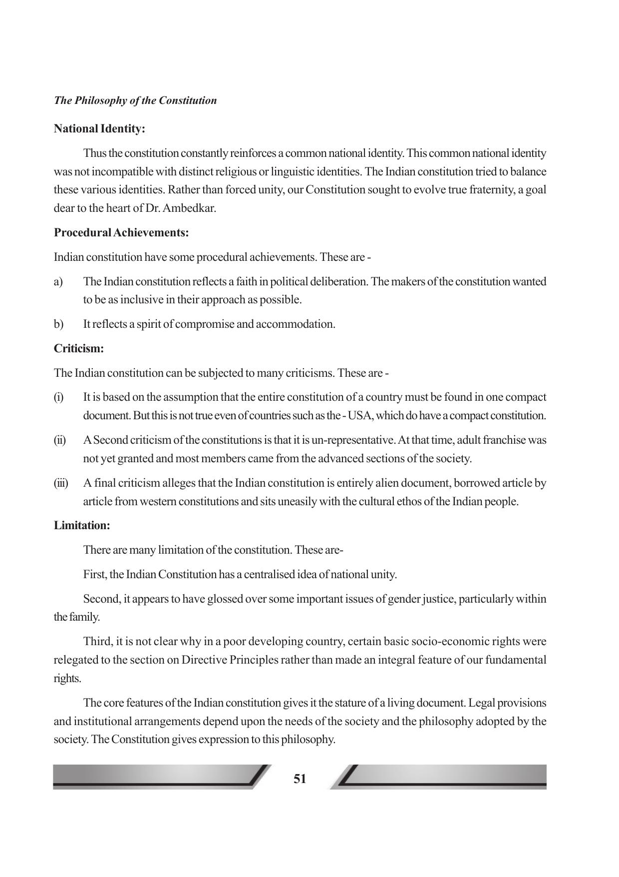 Tripura Board Class 11 Political Science English Version Workbooks - Page 51