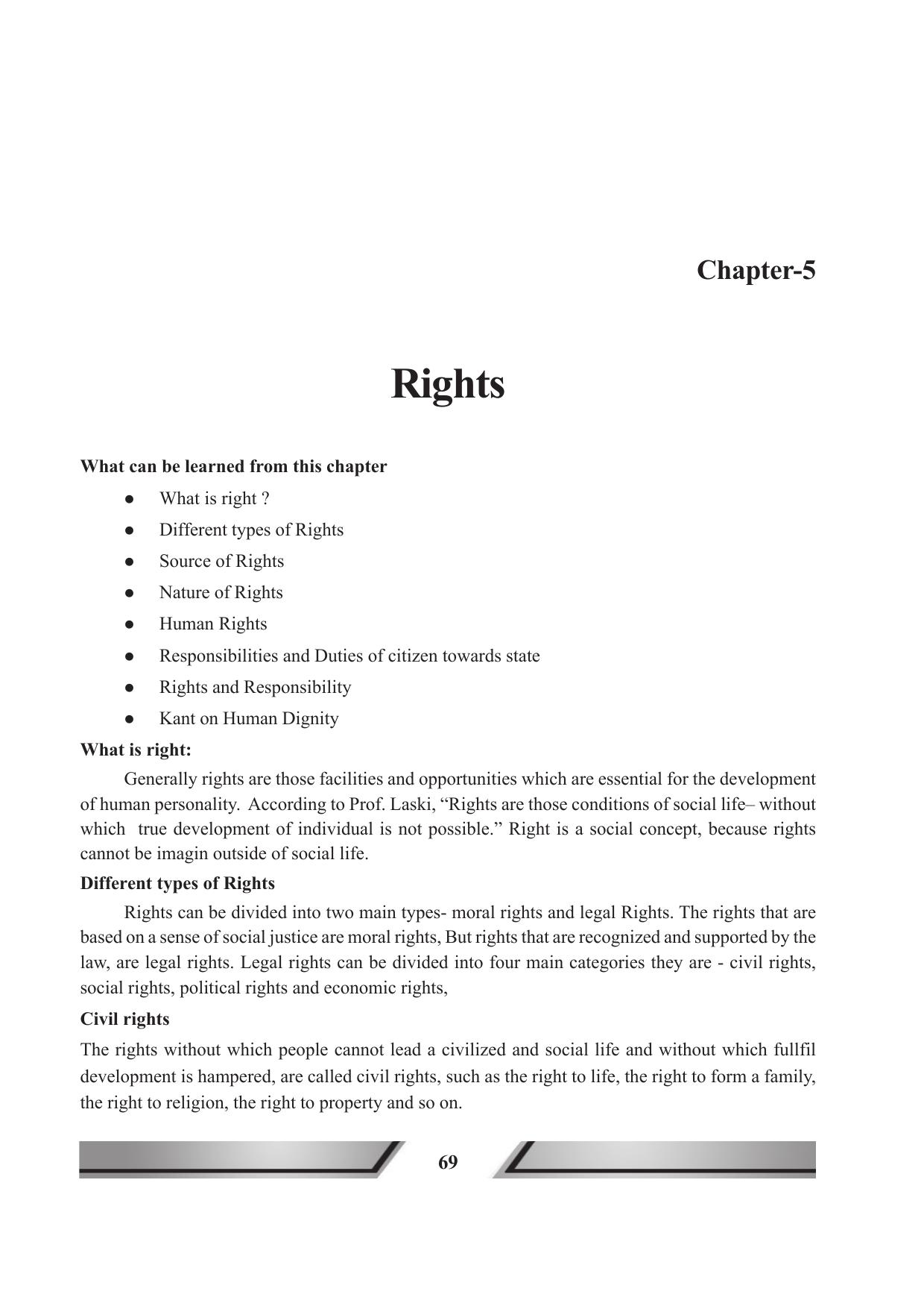 Tripura Board Class 11 Political Science English Version Workbooks - Page 69