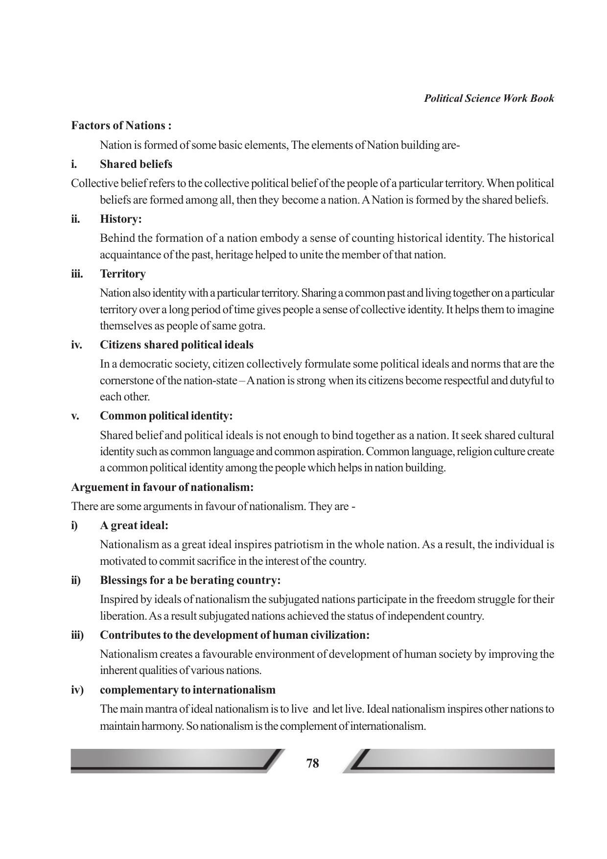 Tripura Board Class 11 Political Science English Version Workbooks - Page 78