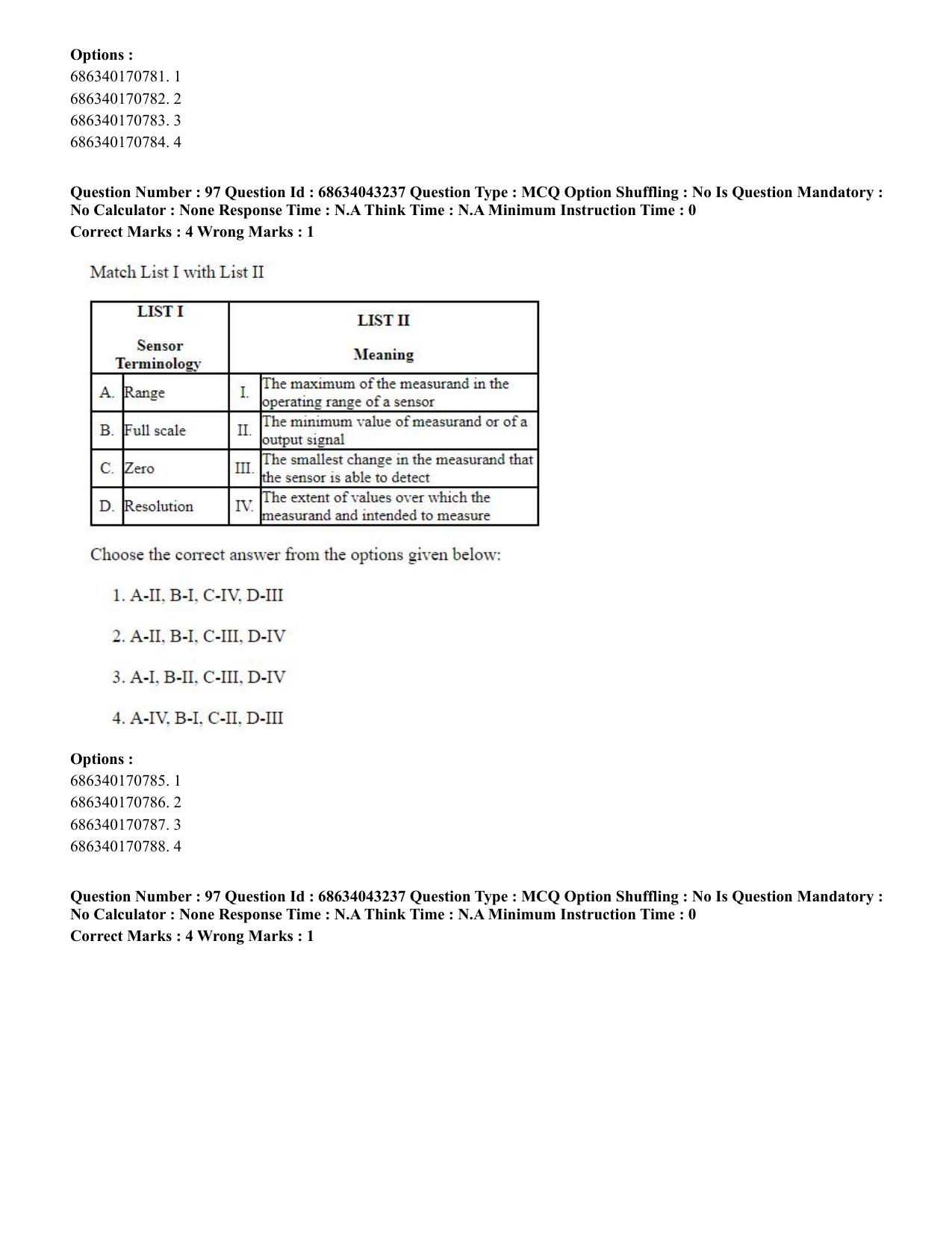 CUET PG 2023: MTQP09 – Nanoelectronics/Material Sciencs (Hin) Shift 3 (30-06-2023) Question Paper - Page 107
