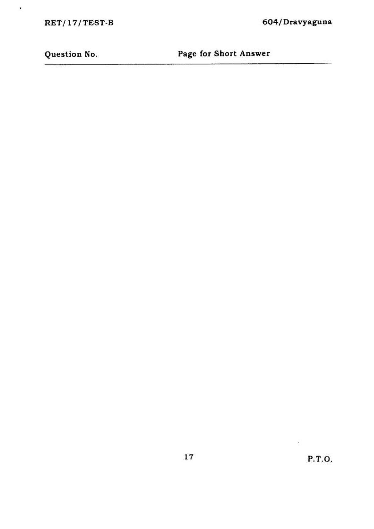 BHU RET DRAVYAGUNA 2017 Question Paper - Page 18