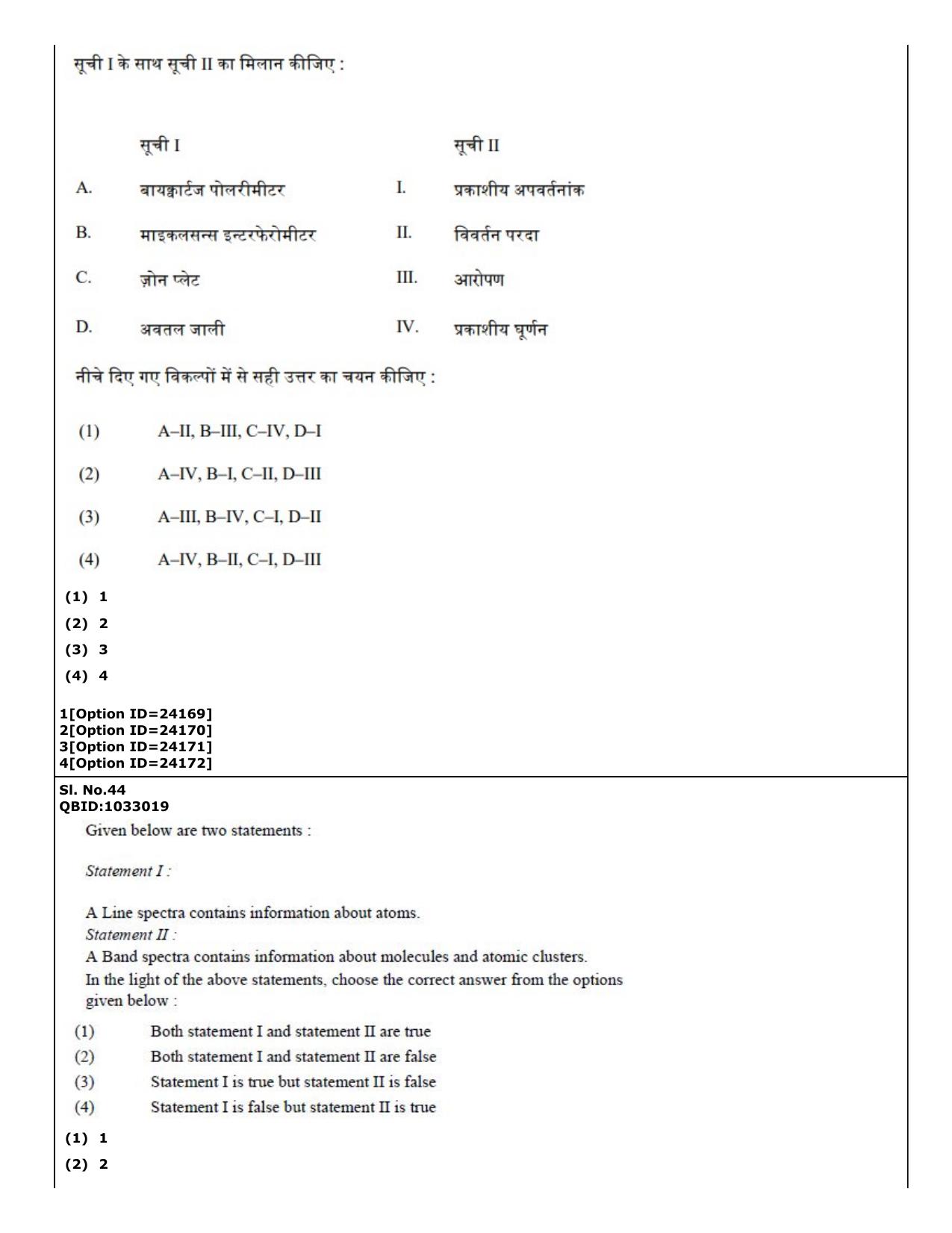 CUET (PG) 2022: PGQP-28 Physics (09-09-2022) Question Paper - Page 41