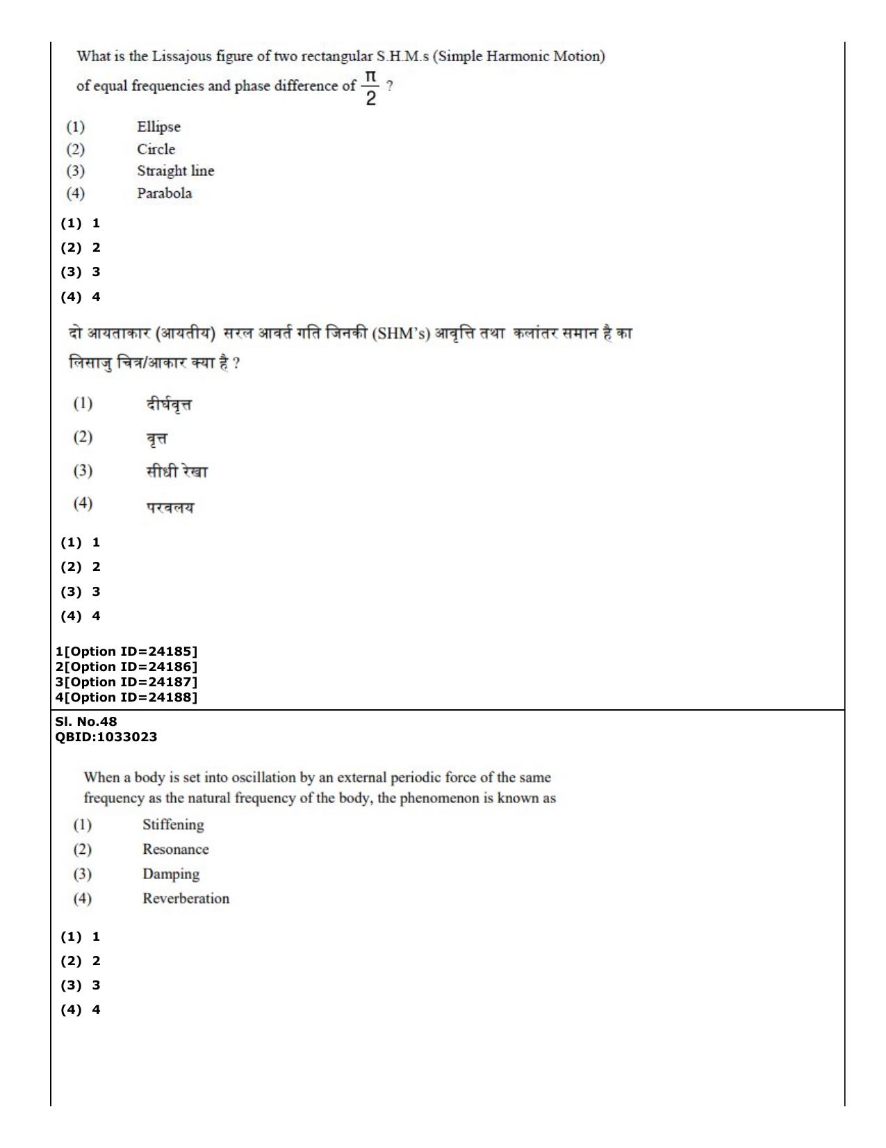 CUET (PG) 2022: PGQP-28 Physics (09-09-2022) Question Paper - Page 45