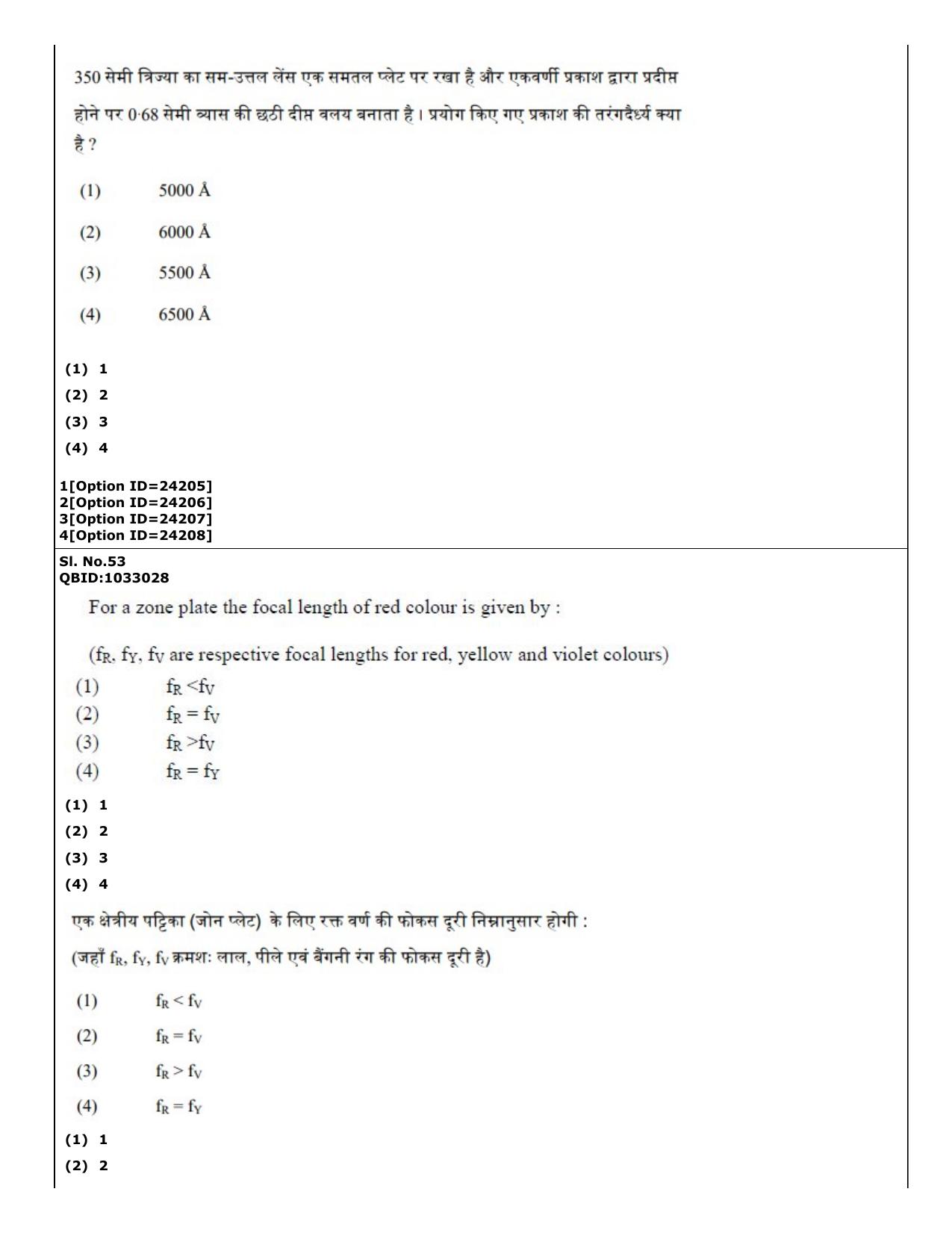 CUET (PG) 2022: PGQP-28 Physics (09-09-2022) Question Paper - Page 49